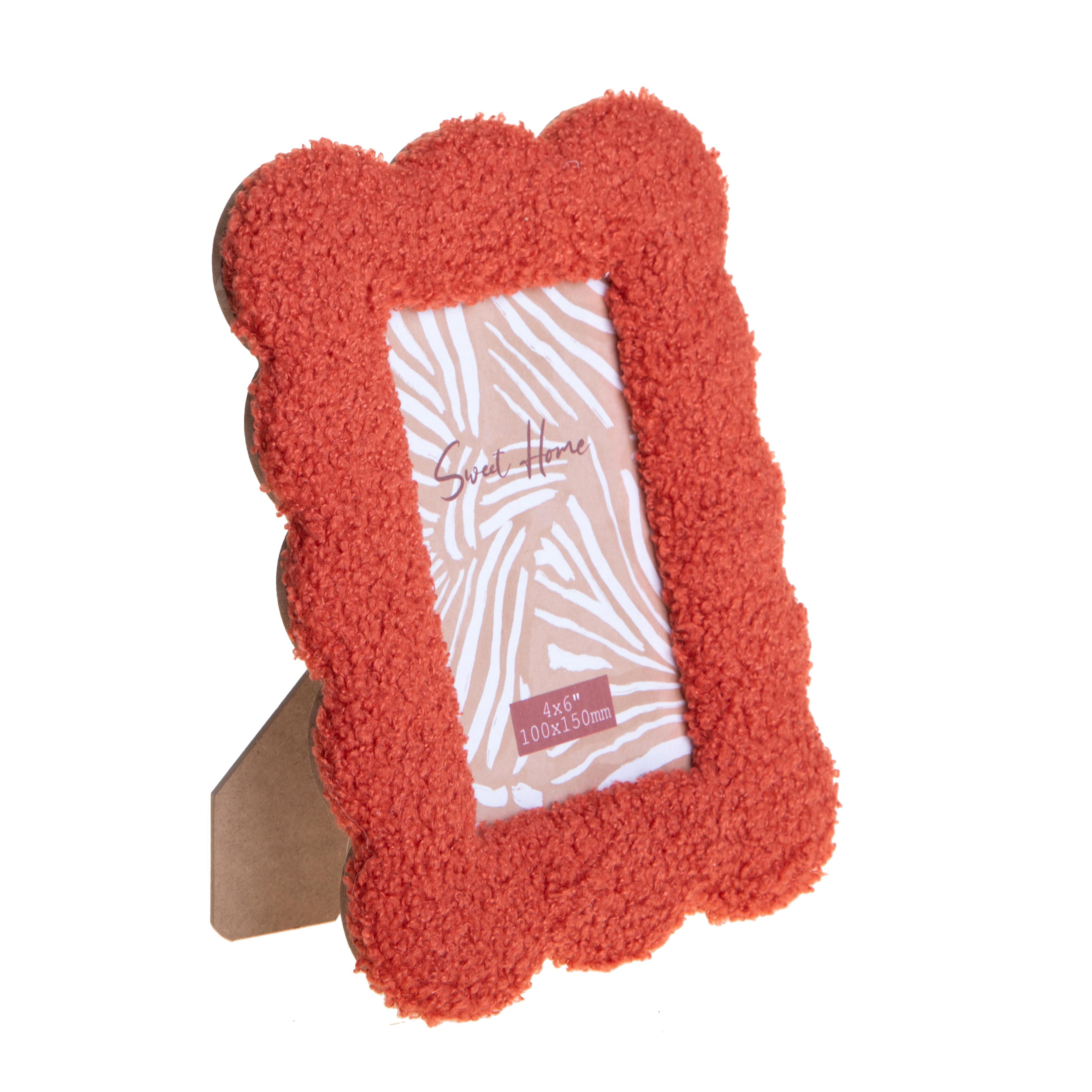 Home decors and accessories, PHOTO FRAMES, MULTI-PHOTO FRAMES, P/FOTO 17X22 CM SMERLATO TESSUTO TEDDY
