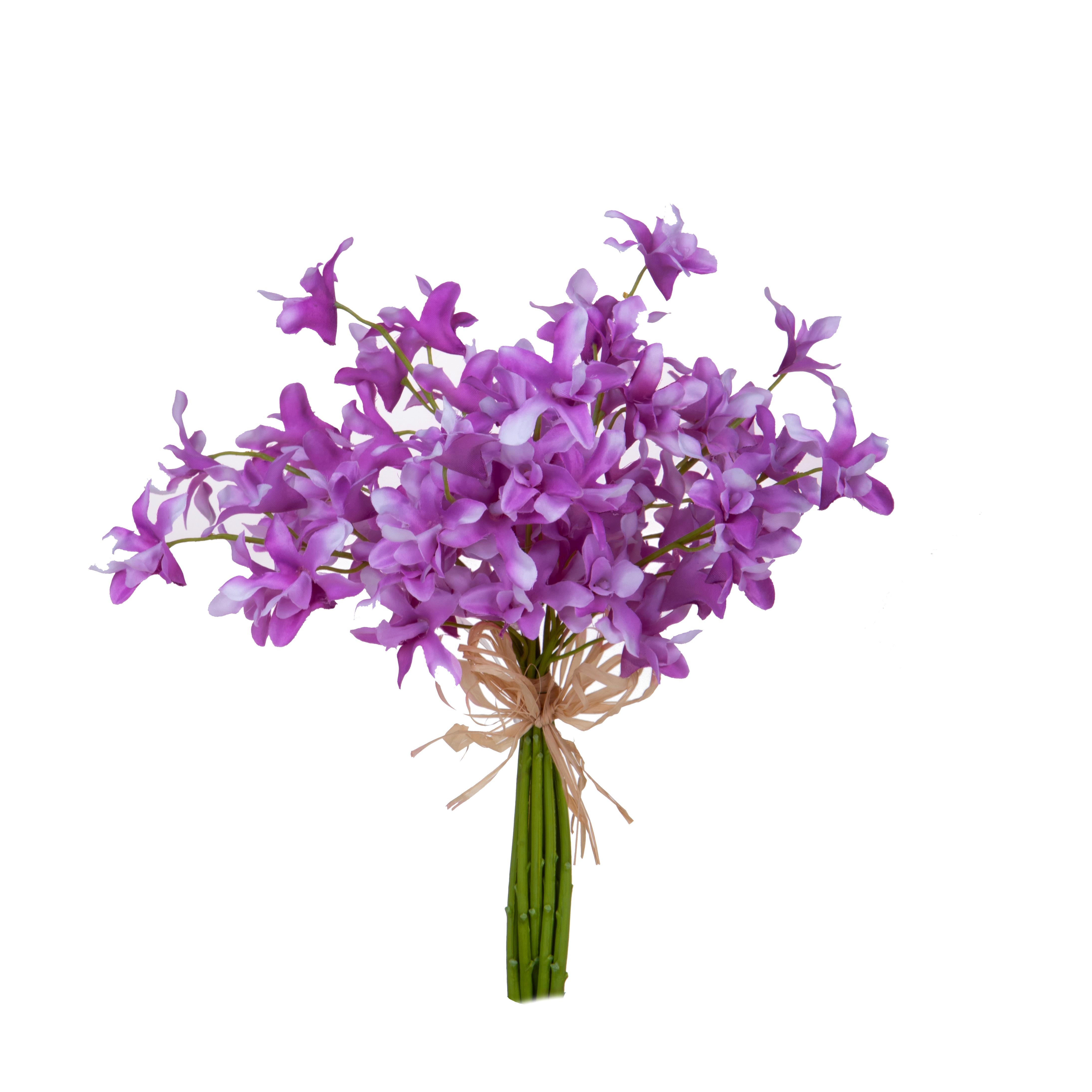 Fleurs artificielles, Orchidée, MINI DENDROBIUM X 8 32 CM