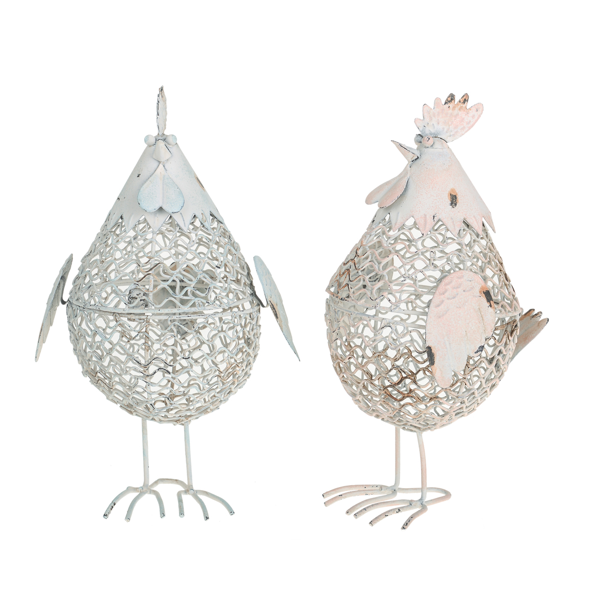 SPRING AND EASTER DECORATIONS,GALLINA RETE CONTEN 21H CM