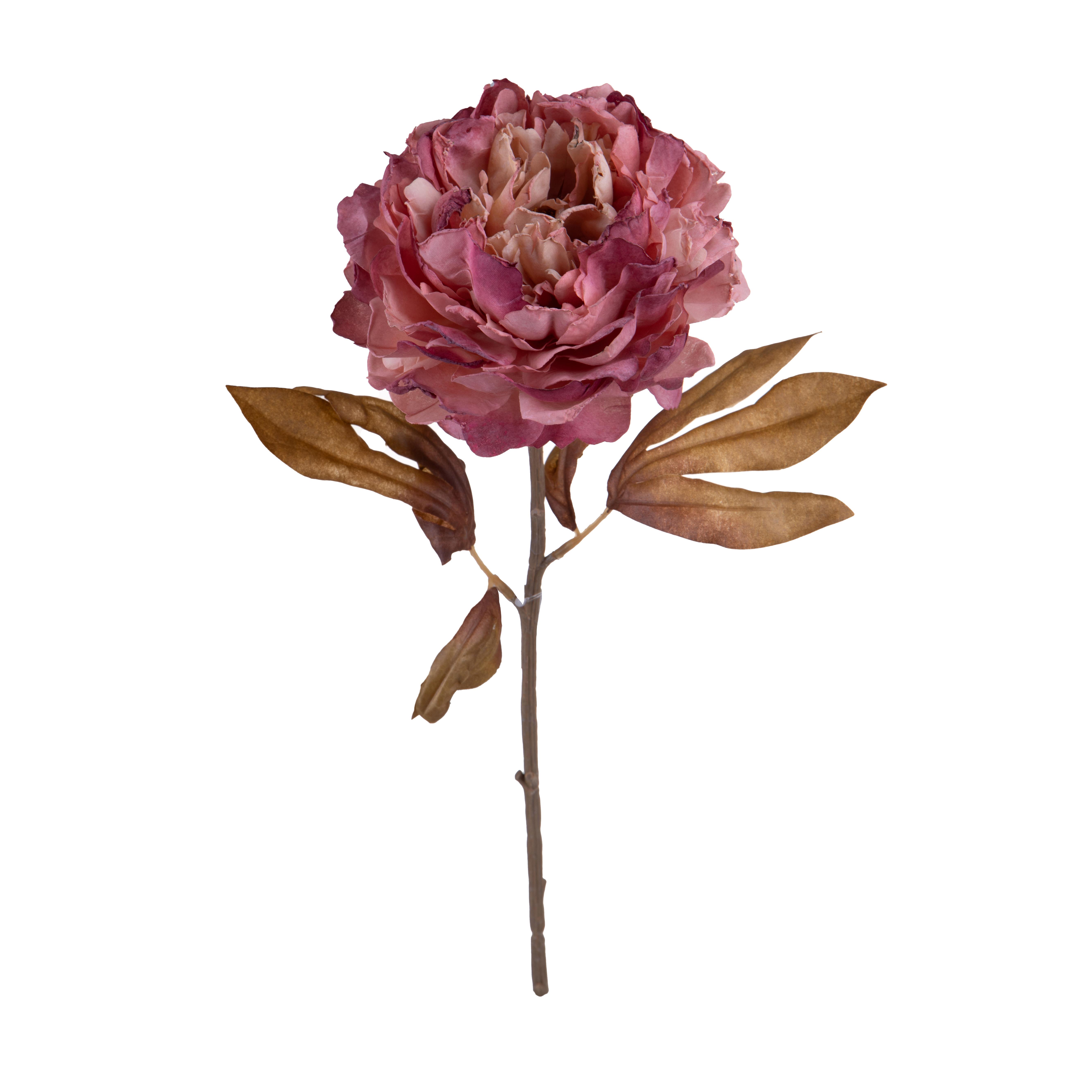 ARTIFICIAL FLOWERS, PEONY, PEONIA 77 CM DRYLOOK