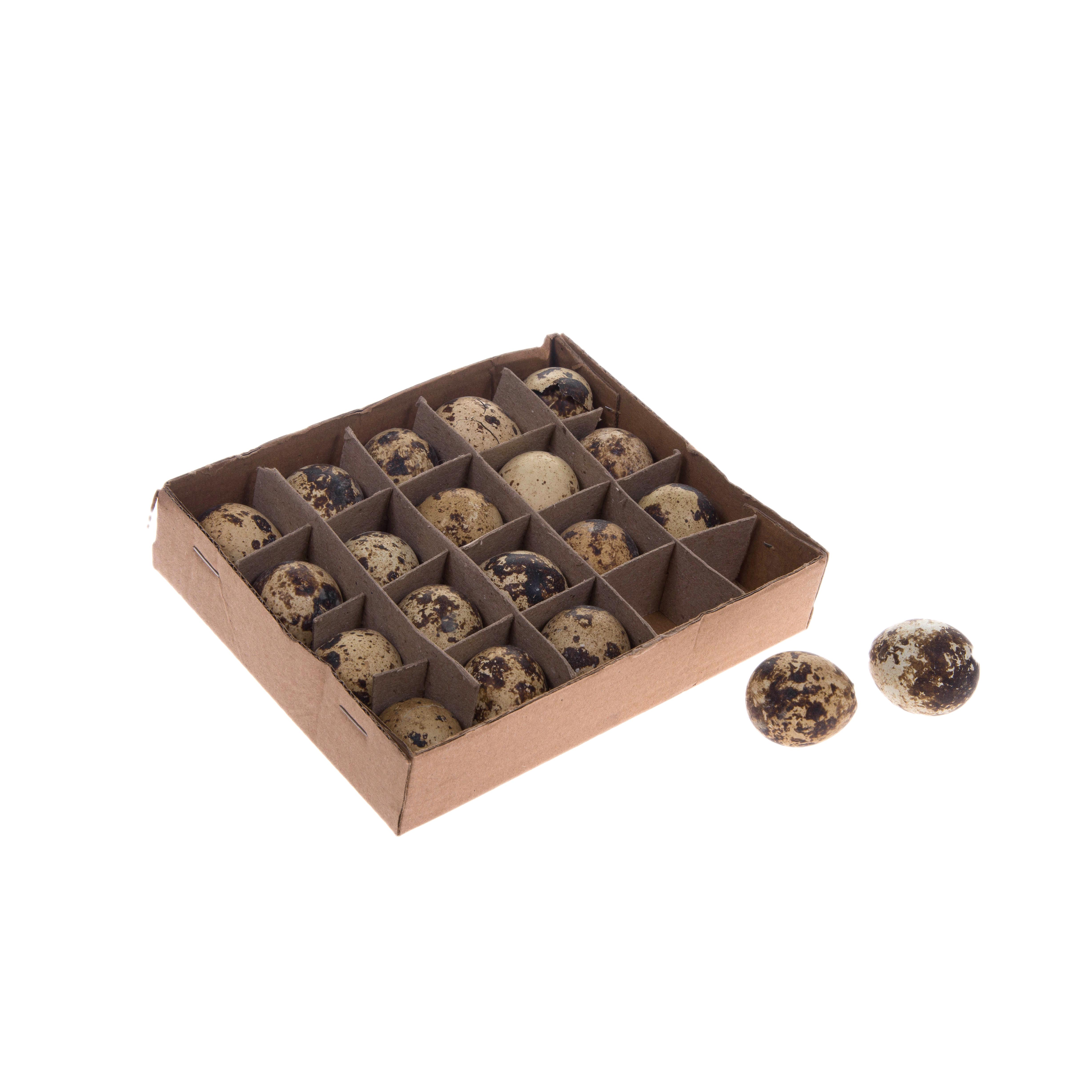 ARTICOLI PRIMAVERILI E PASQUALI, UOVA DECORATE, NATURALI, NIDI e decori pasquali, UOVA QUAGLIA 20 PZ VERE