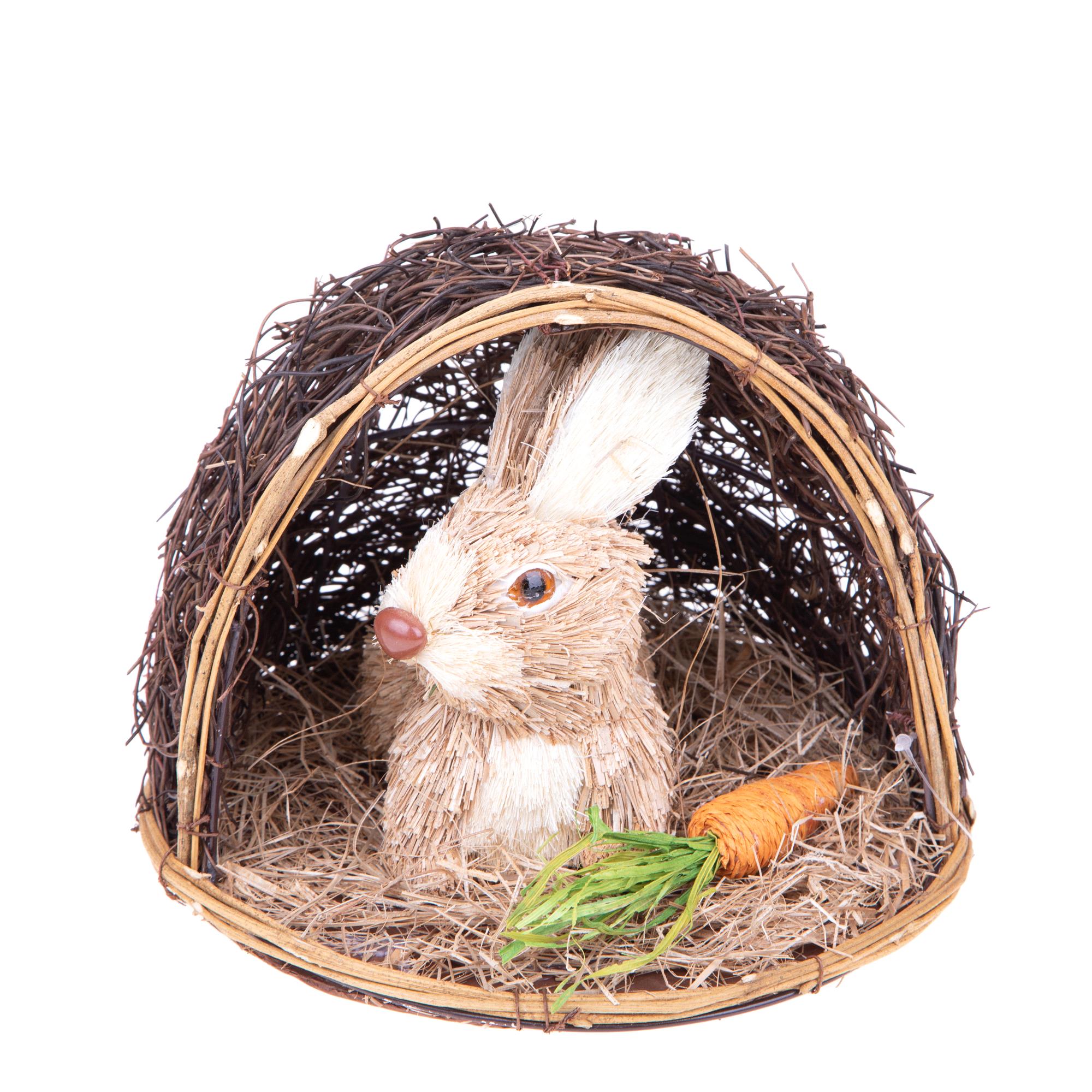 SPRING AND EASTER DECORATIONS, Easter subjects, rabbits, hens, sheep ect., CONIGLIO C/CAROTA 22XH.15 CM