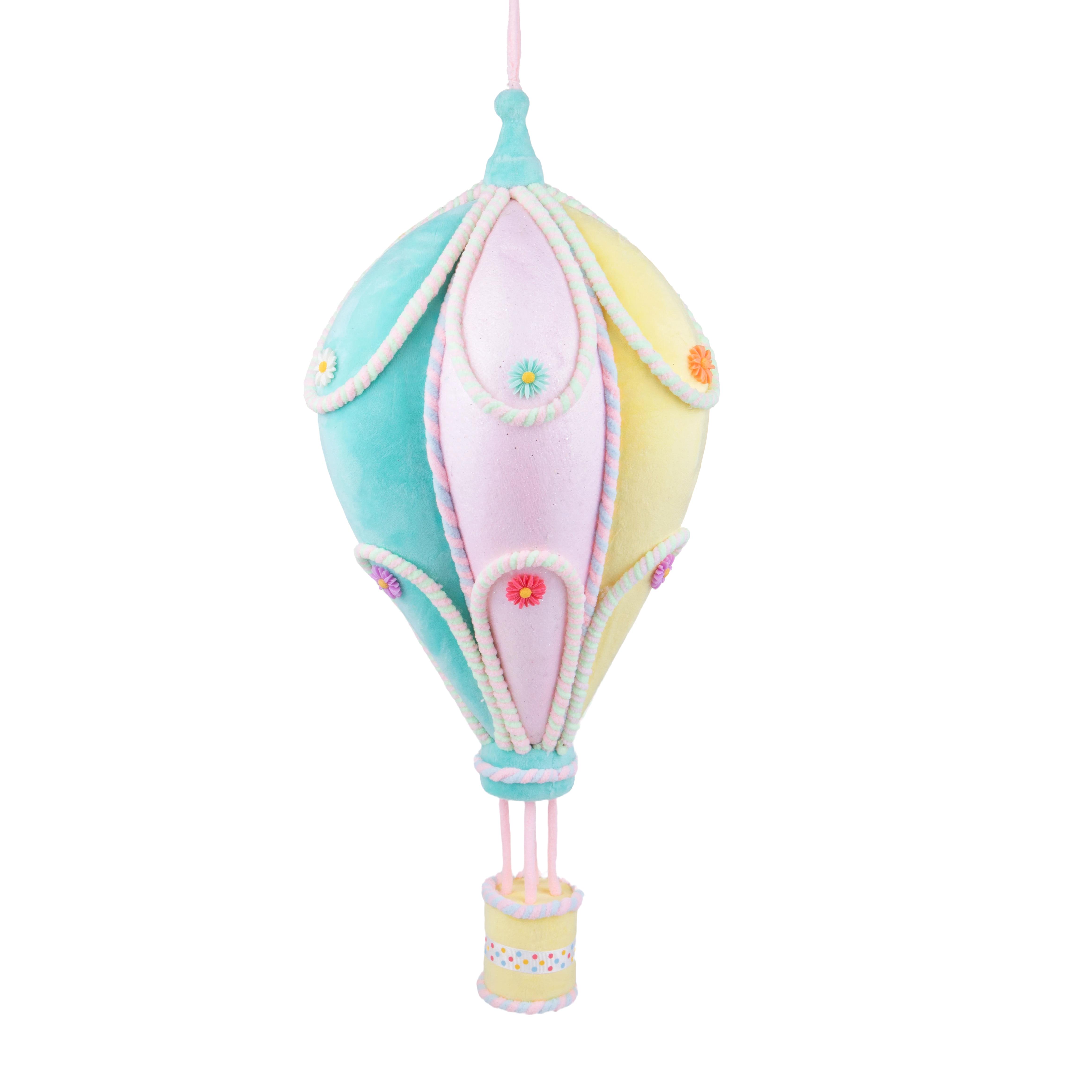 SPRING AND EASTER DECORATIONS, Easter subjects, rabbits, hens, sheep ect., MONGOLFIERA 28XH.58 CM DA APPENDERE