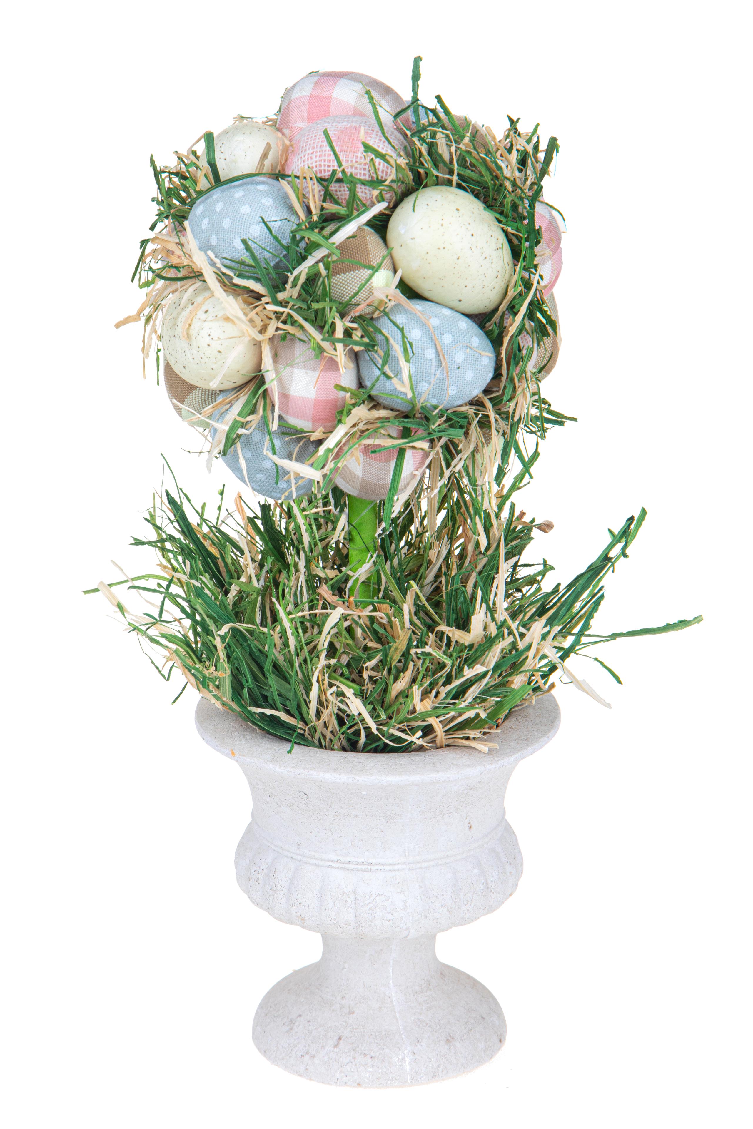 SPRING AND EASTER DECORATIONS,TOPIARY SFERA C/UOVA H.30 CM
