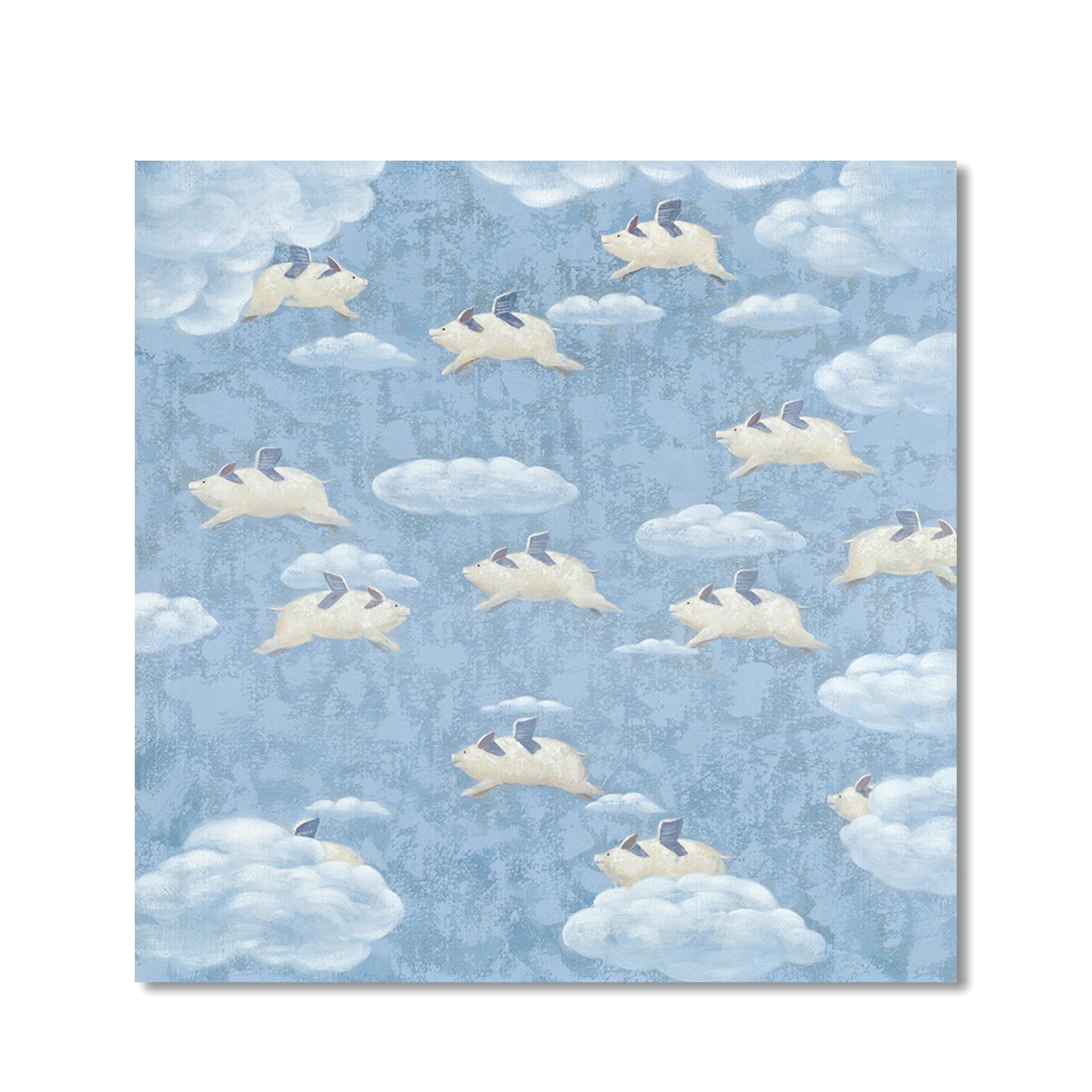QUADRO 80X80 CM ANIMALI VOLANTI