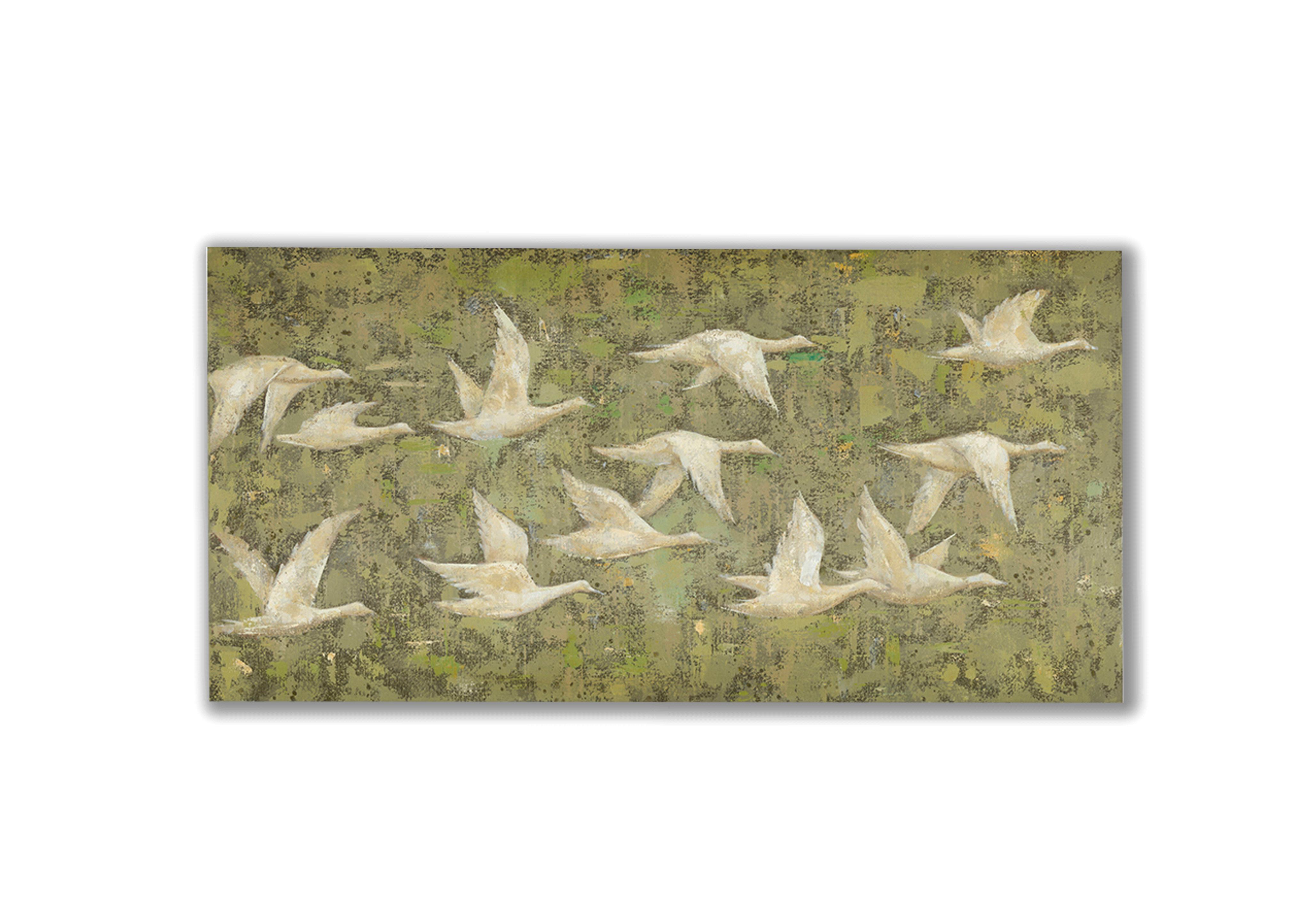 QUADRO 70X140 CM UCCELLI IN VOLO