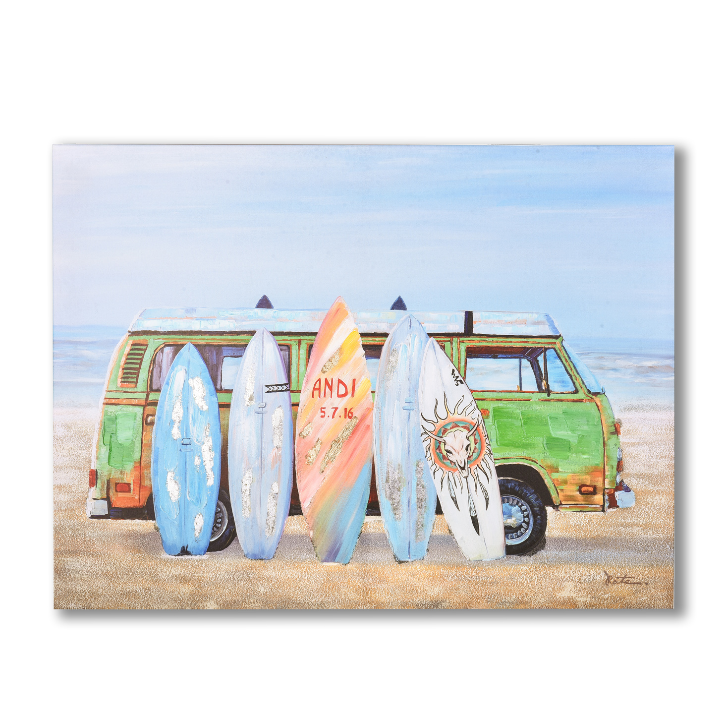 QUADRO 120XH90 CM C/TAVOLE DA SURF