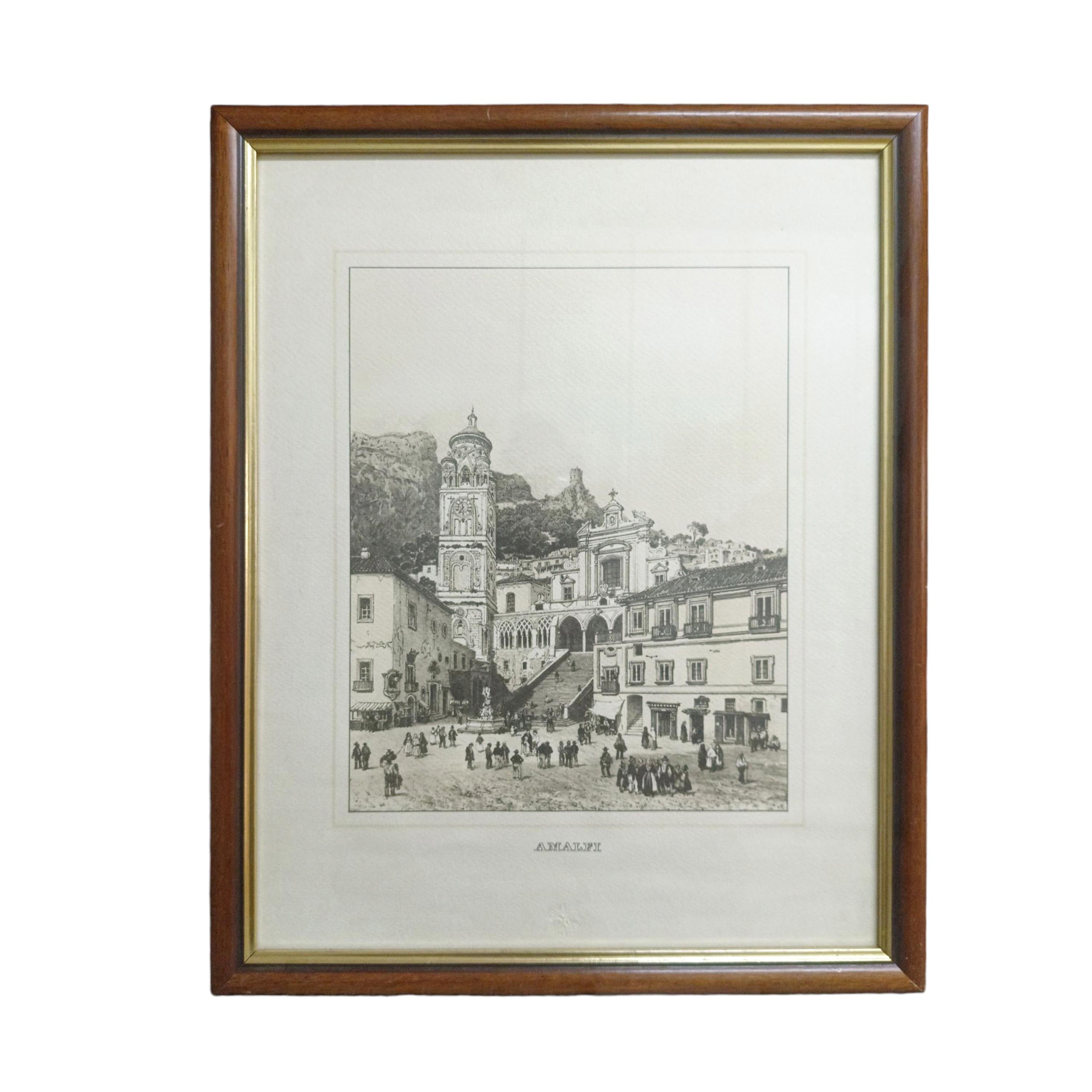 Decori casa e Complementi, QUADRI/FOTOGRAFIE, STAMPA 36XH.44CM AMALFI C/CORNICE E VETO