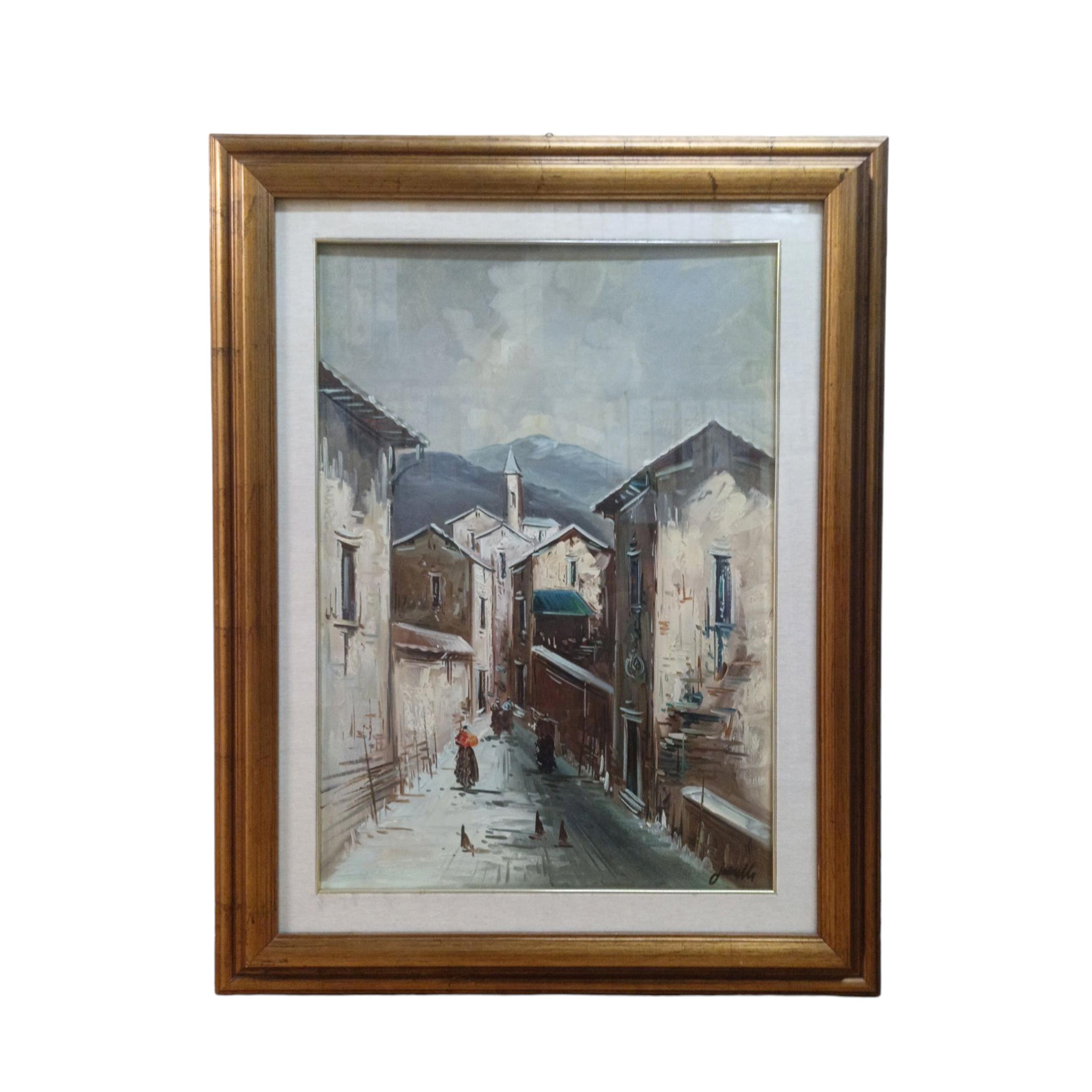 QUADRO 72XH.92 CM NEVICATA C/CORNICE