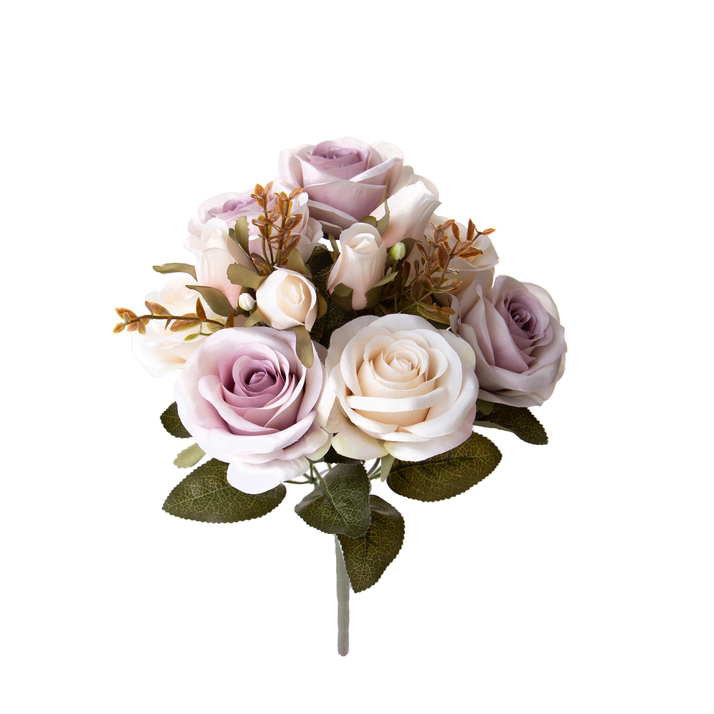 BOUQUET ROSE ANTICATO 39 CM