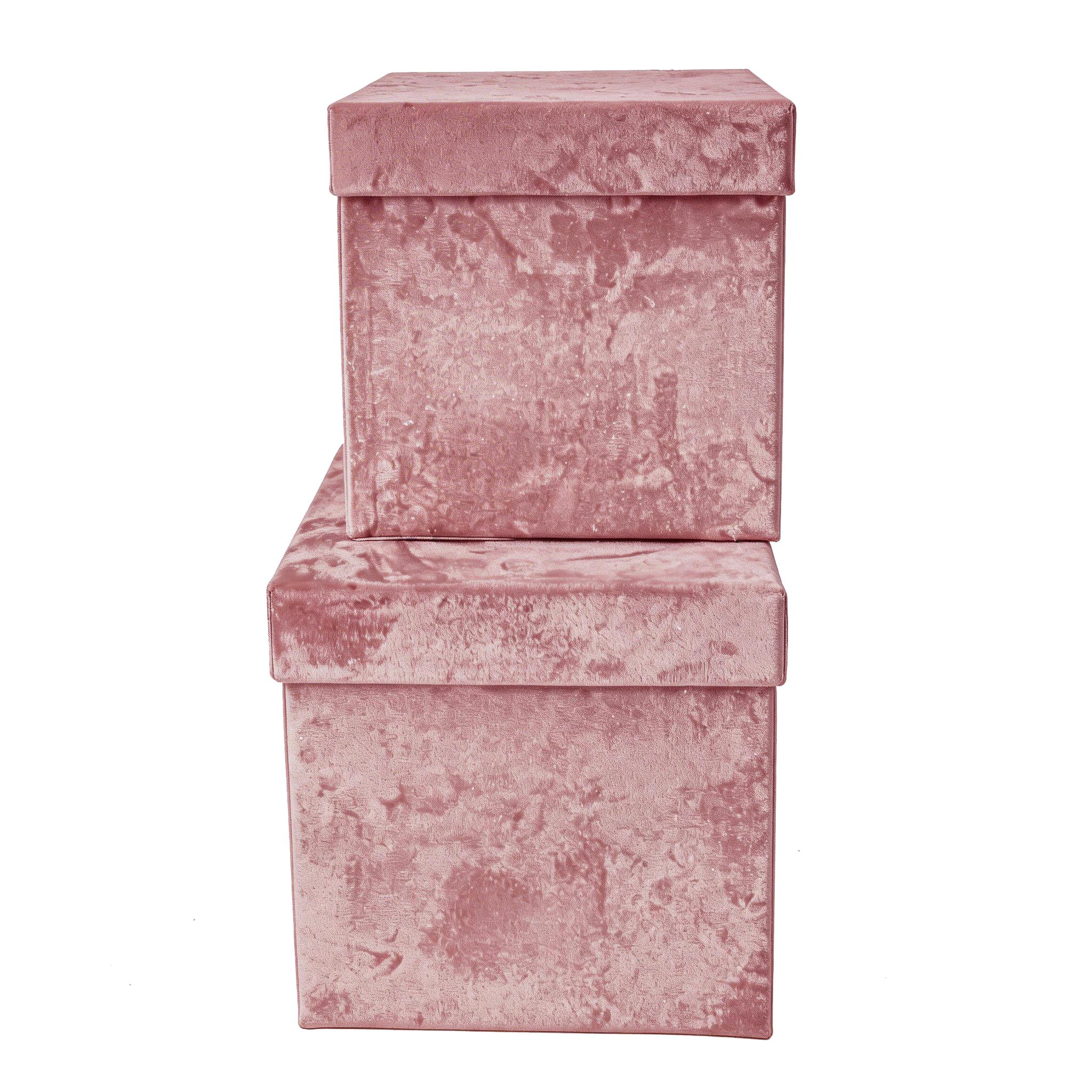 SET/2 SCATOLE 17-14 CM QUADRATE VELLUTO