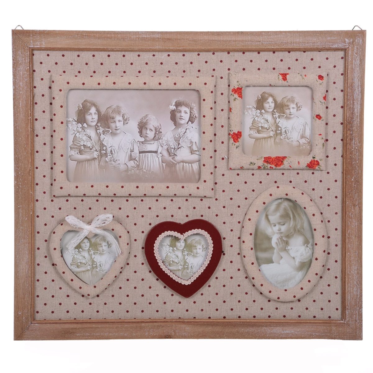 HEARTS, S.VALENTINE, MOM'S DAY, ACCESSORIES WITH HEART-BALLOONS,RIBBONS, LABEL ETC, CORNICE COMPOSITA X 5 44X32 CM
