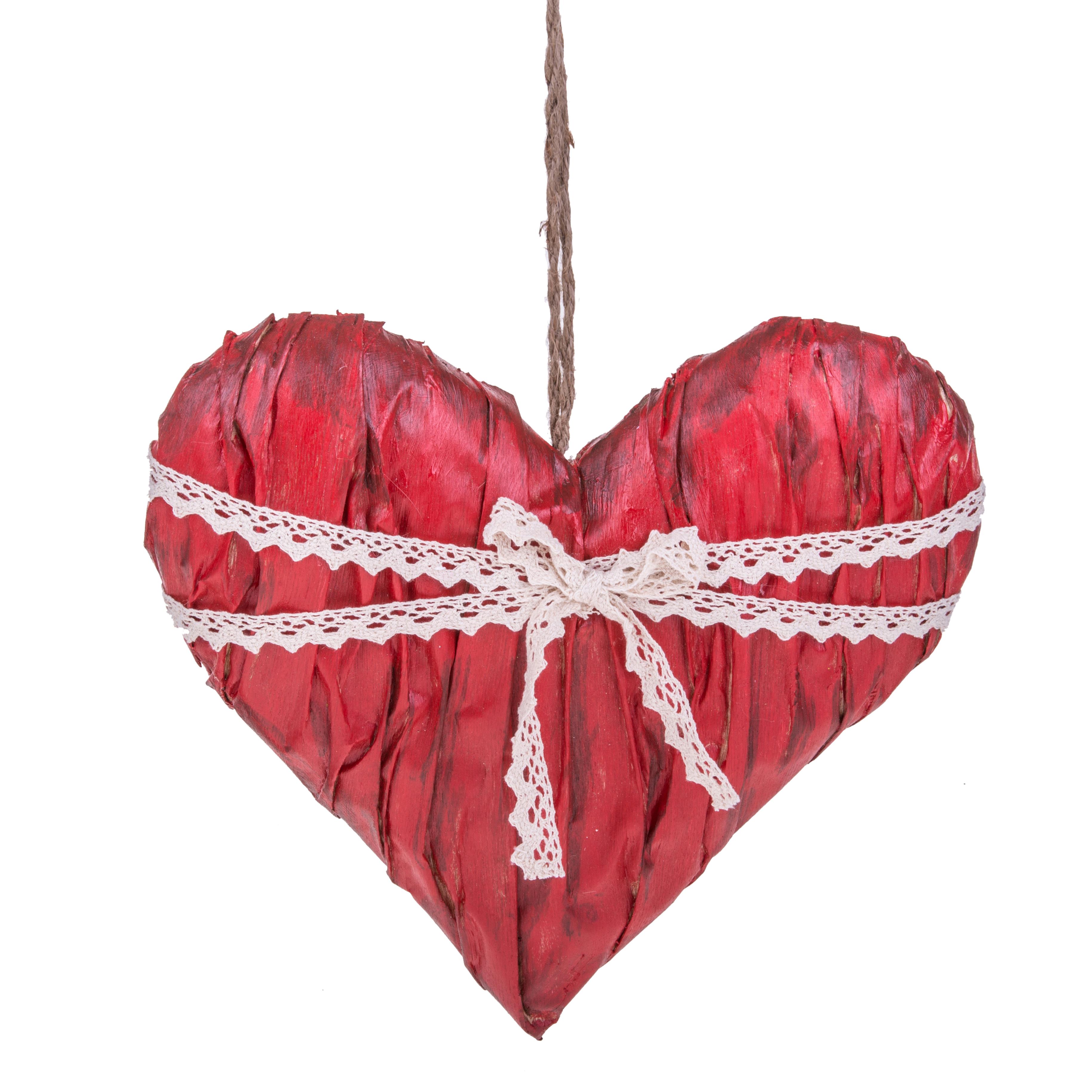 CUORE 32 CM C/TRINA DA APPENDERE