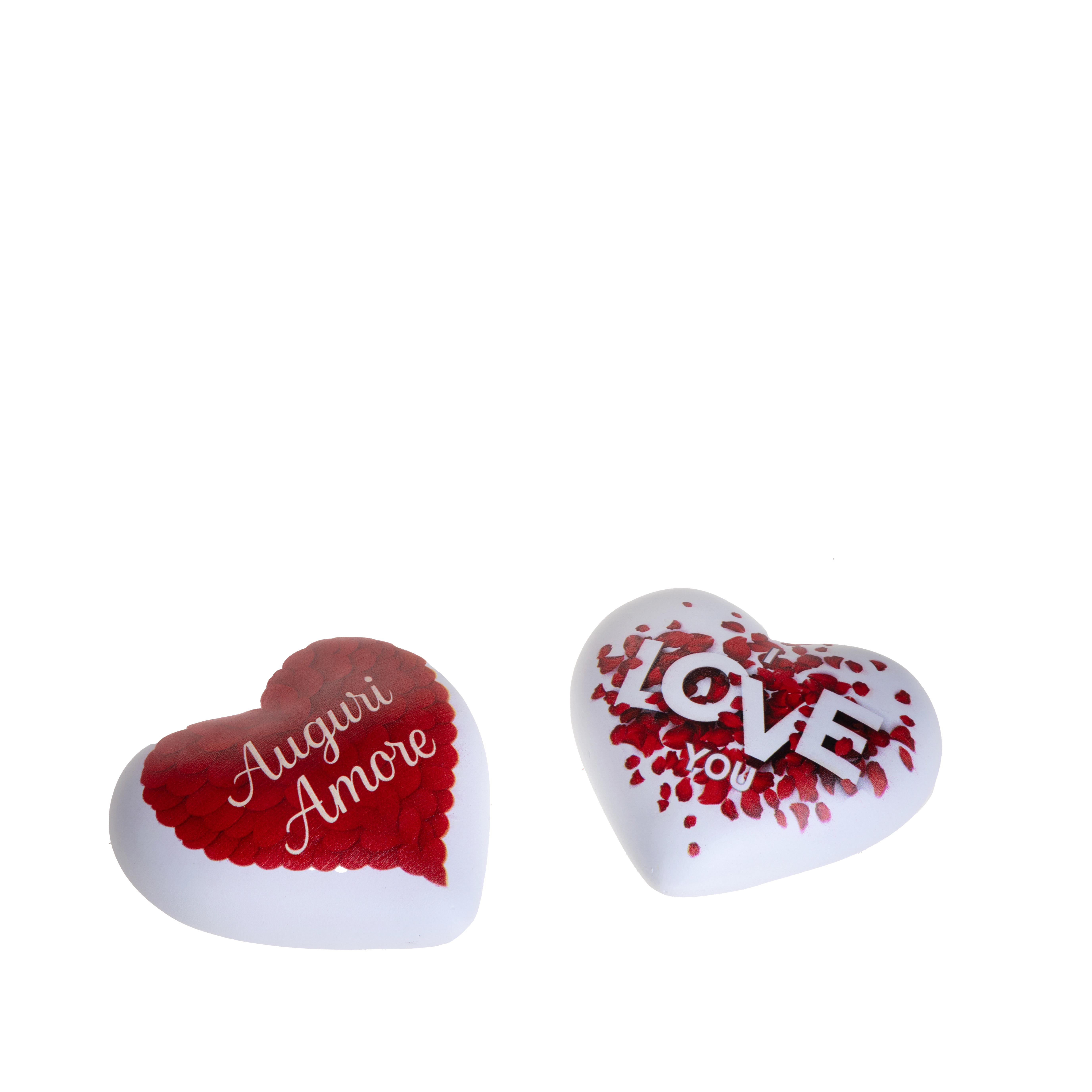 Coeurs, St Valentin, Fête des Mères, COEURS EN RATTAN ET AUTRES MATÉRIAUX, CUORE 9,5XH.9,5 CM \"AMORE\"