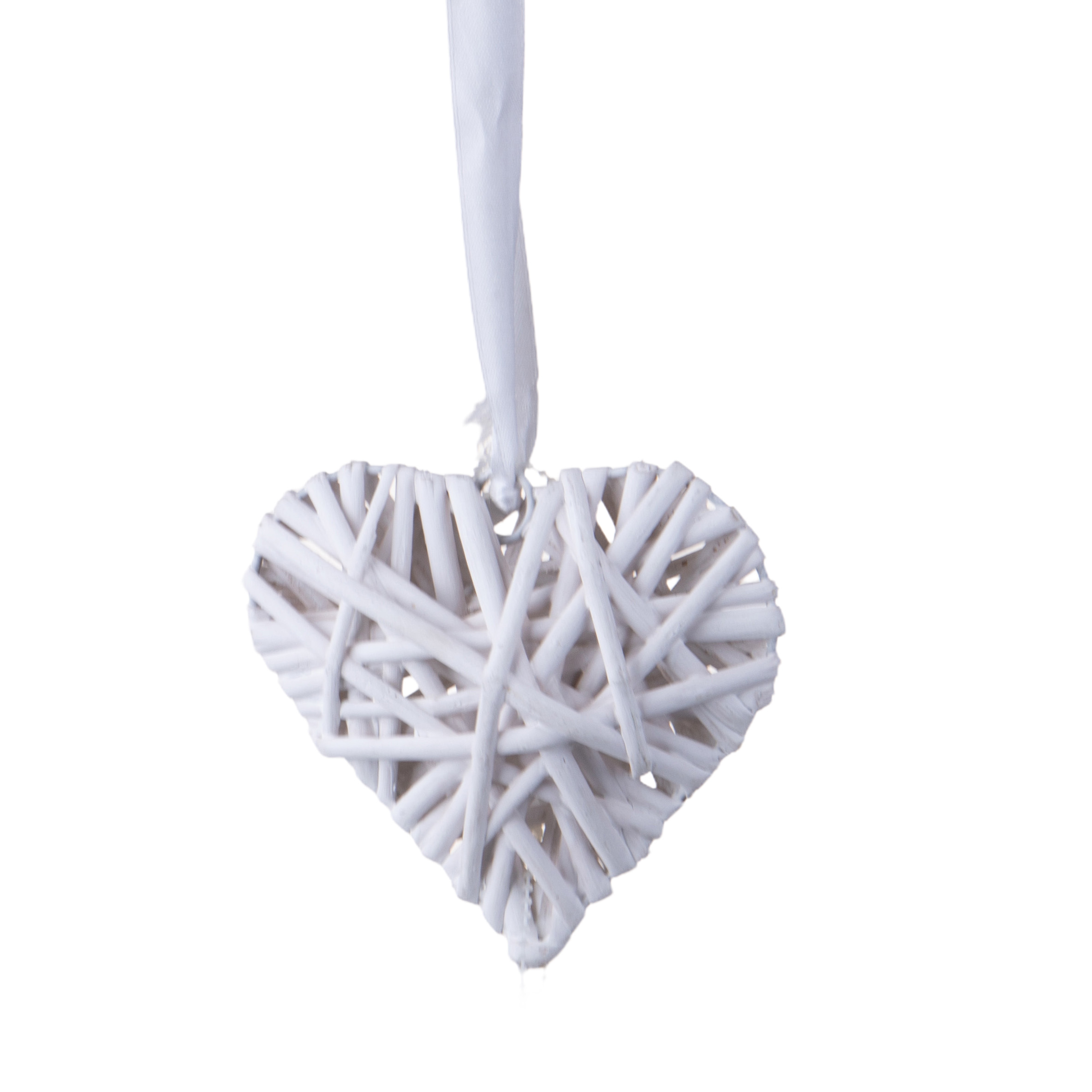 HEARTS, S.VALENTINE, MOM'S DAY, HEARTS IN RATTAN AND OTHER MATERIALS, CUORE RATTAN 10 CM BIANCO