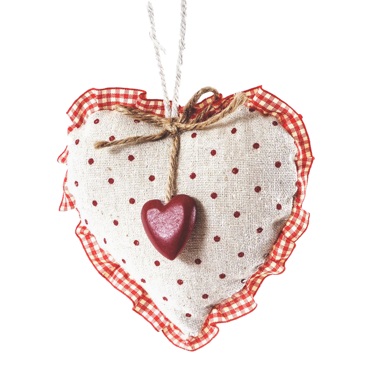 CUORE 13X11 CM TESSUTO**SC