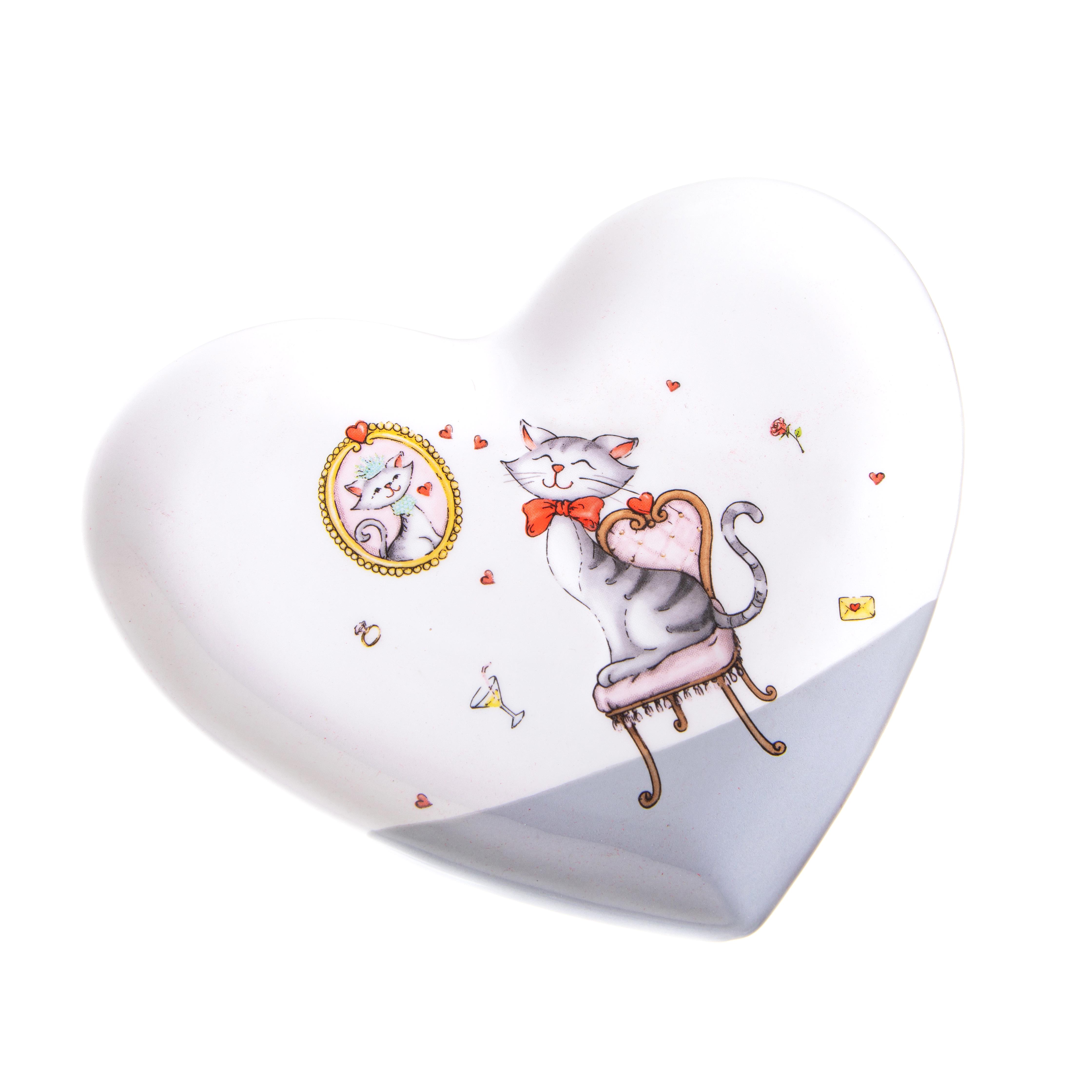 PIATTO CUORE C/DECORO 19,5 CM