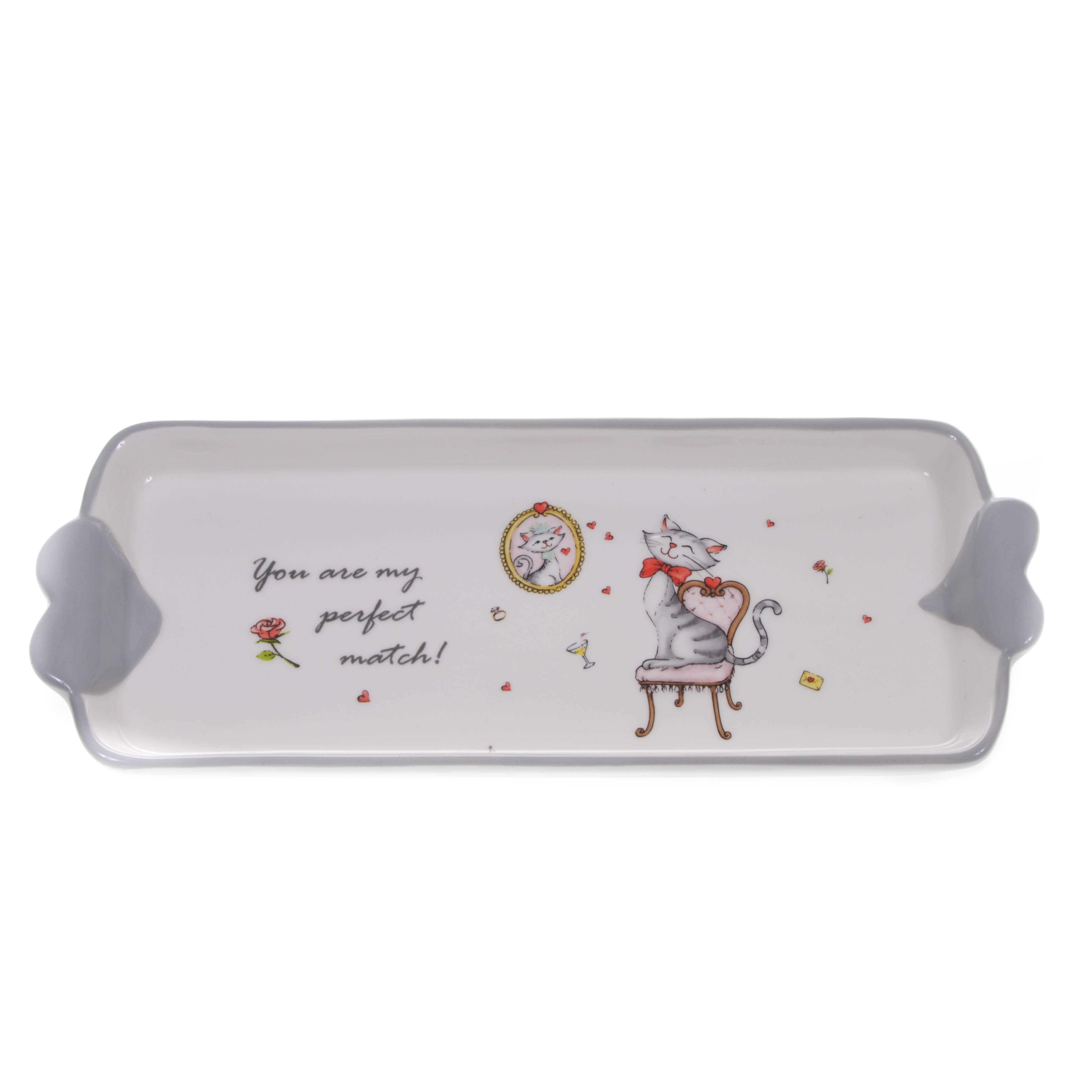 VASSOIO C/DECORO CUORE 29,9 CM