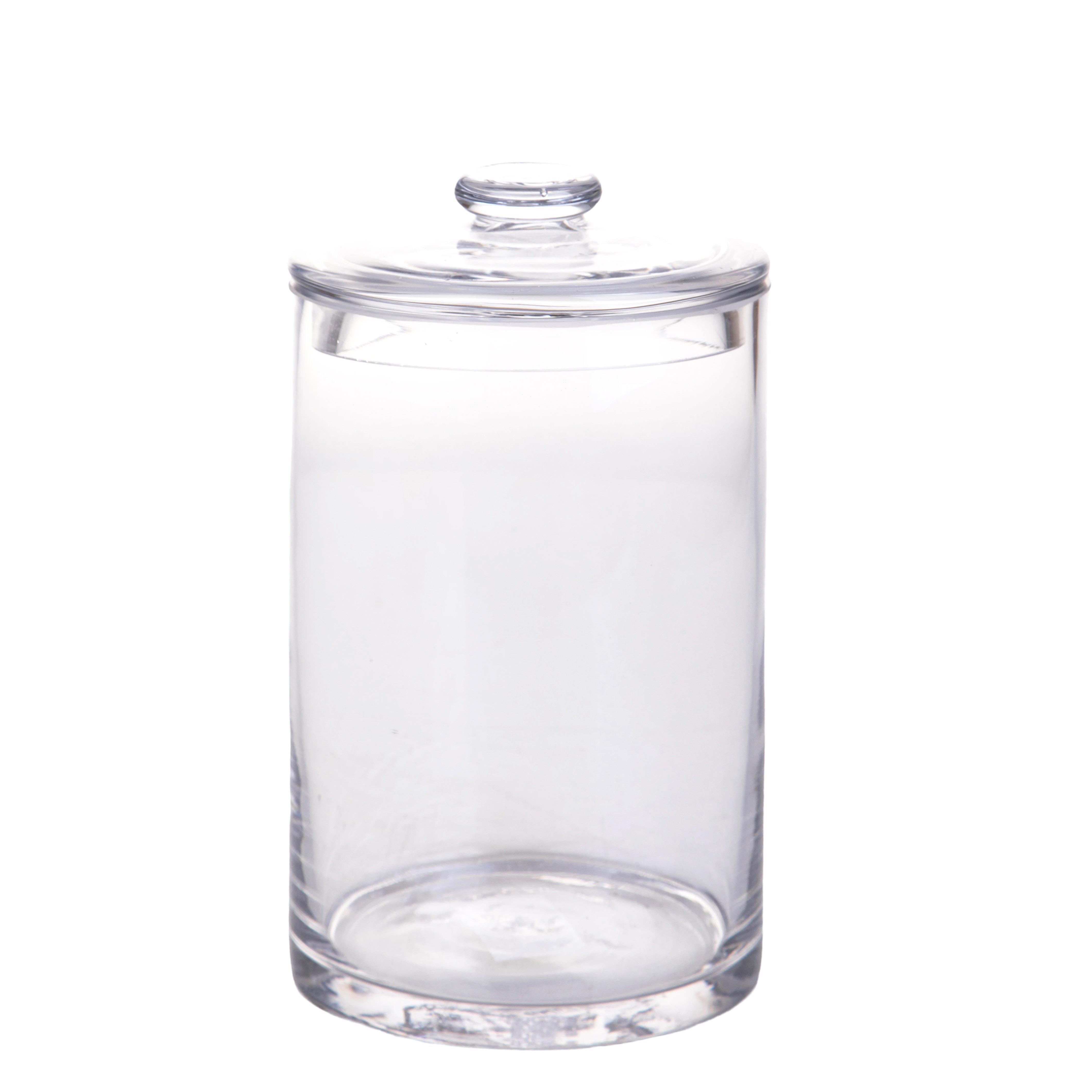 Hausdekorationen und Hauszubehöre, Vasen und Glasbehälter, VASO C/COPERCHIO D.14,5XH.26 CM