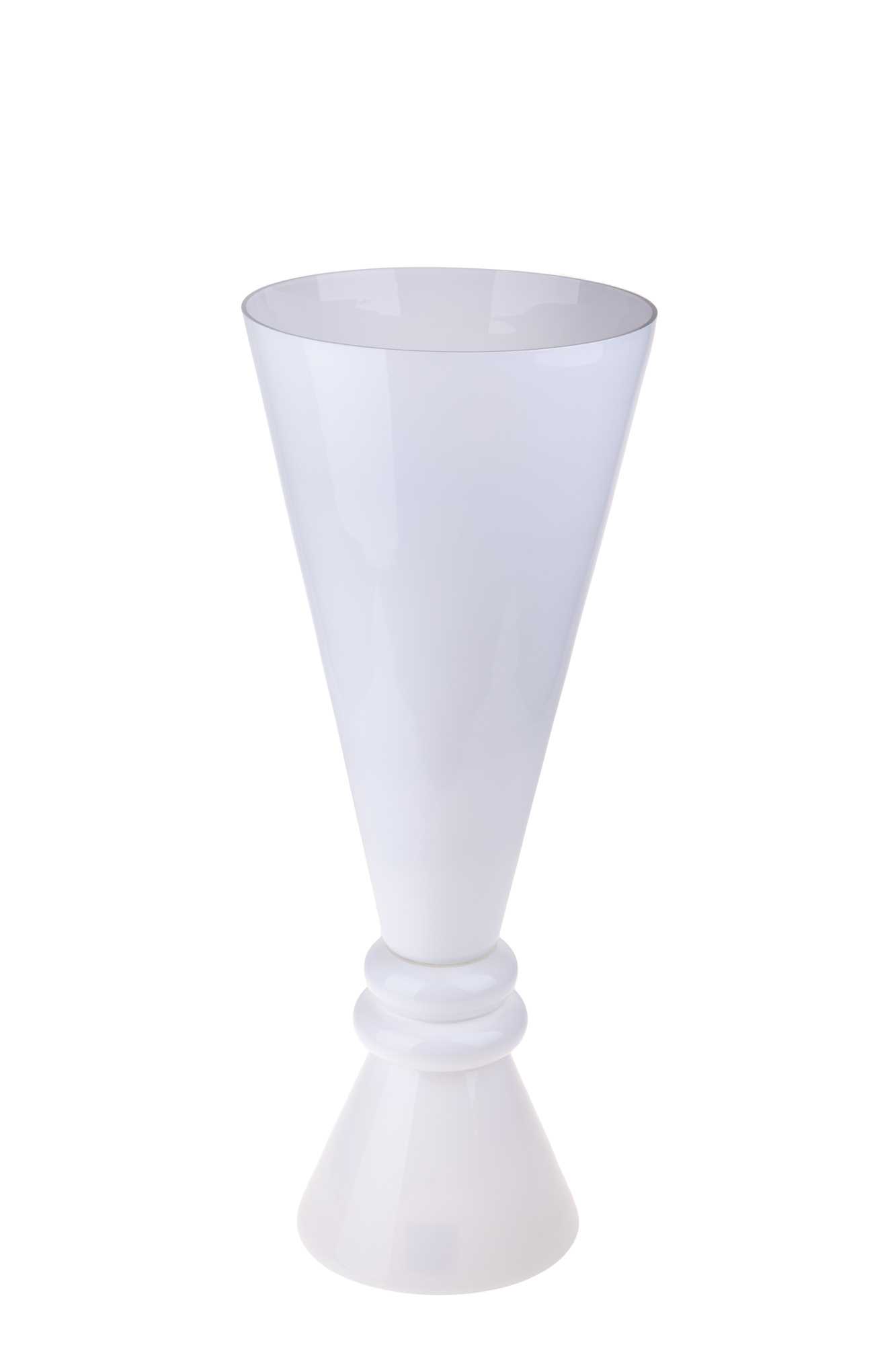 Hausdekorationen und Hauszubehöre, Vasen und Glasbehälter, VASO PIEDISTALLO CONO 20XH.50 CM