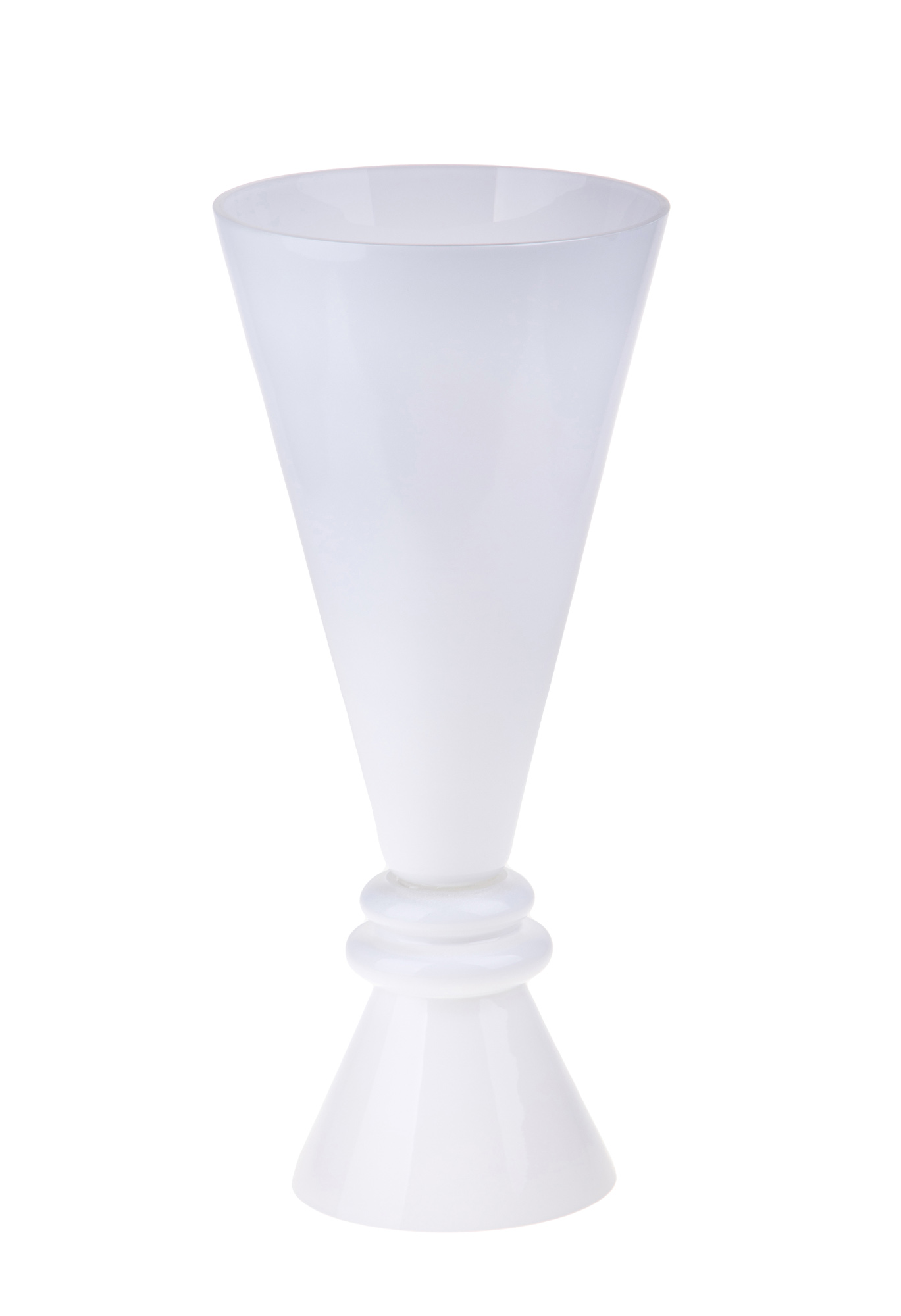 Hausdekorationen und Hauszubehöre, Vasen und Glasbehälter, VASO PIEDISTALLO CONO 30XH.75 CM