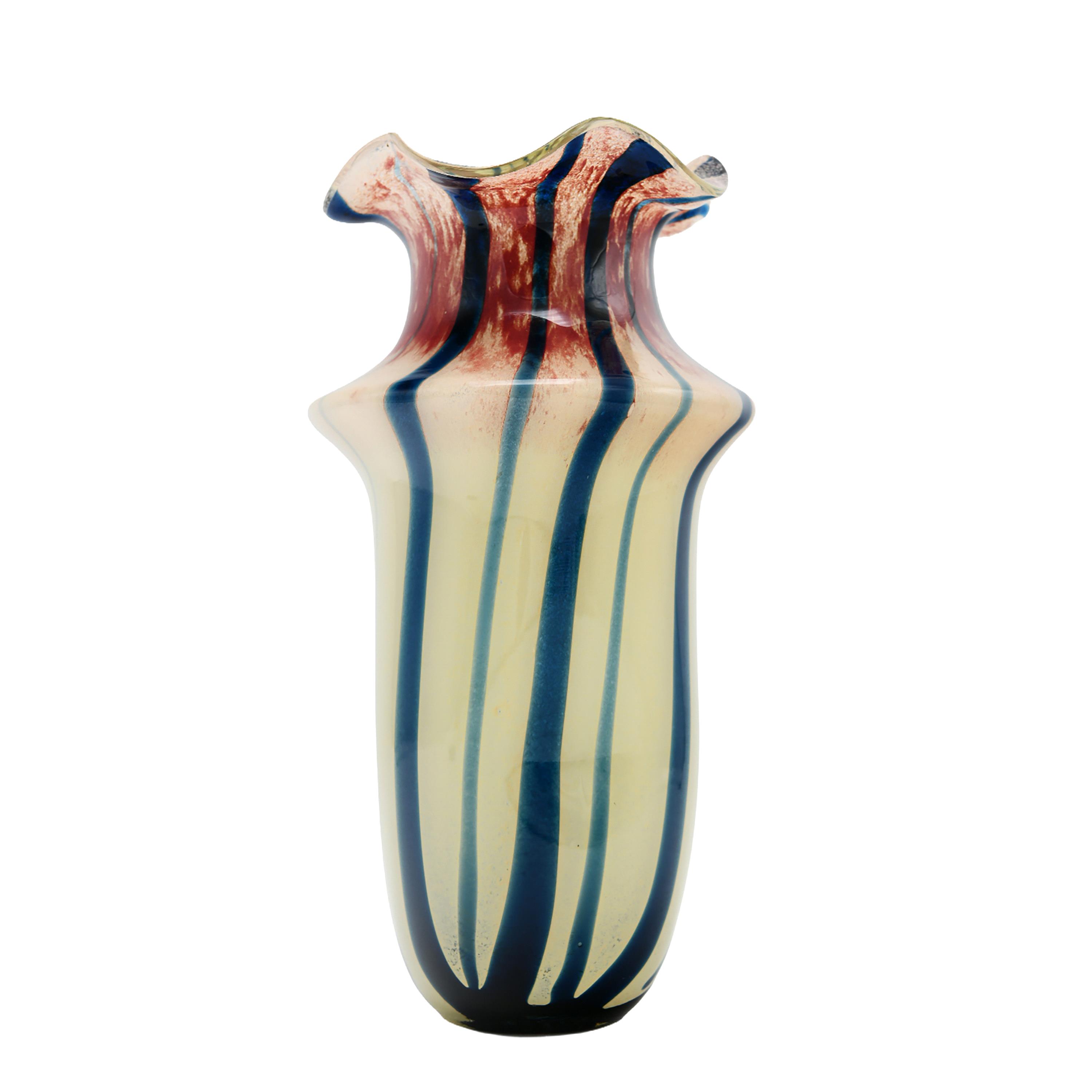 VASO D.16XH.34,5 CM C/BORDO SMERLATO
