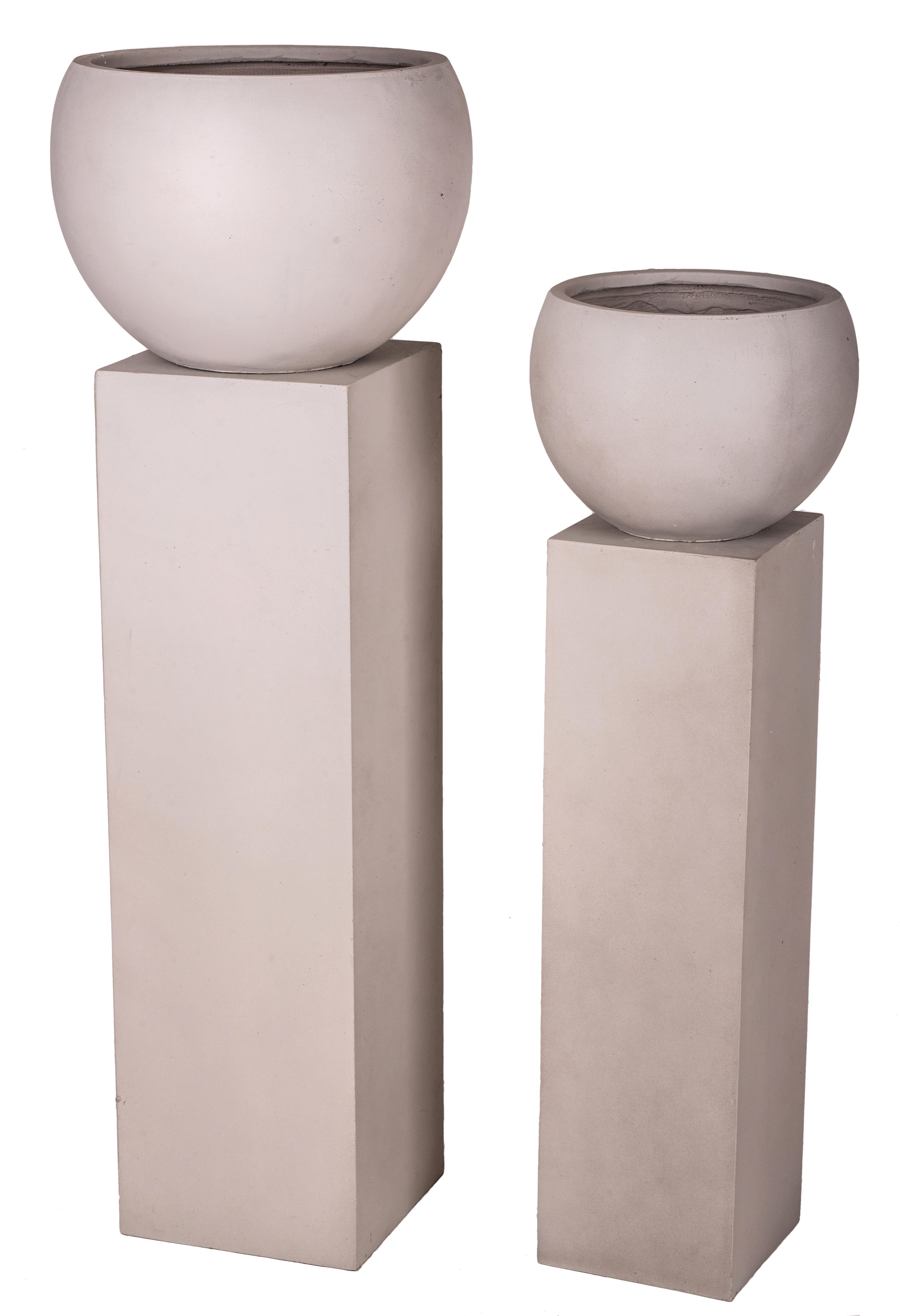 Decori casa e Complementi, VASI in resina e cemento, SET/2 VASO+COLONNA 55DX40H-35X120H