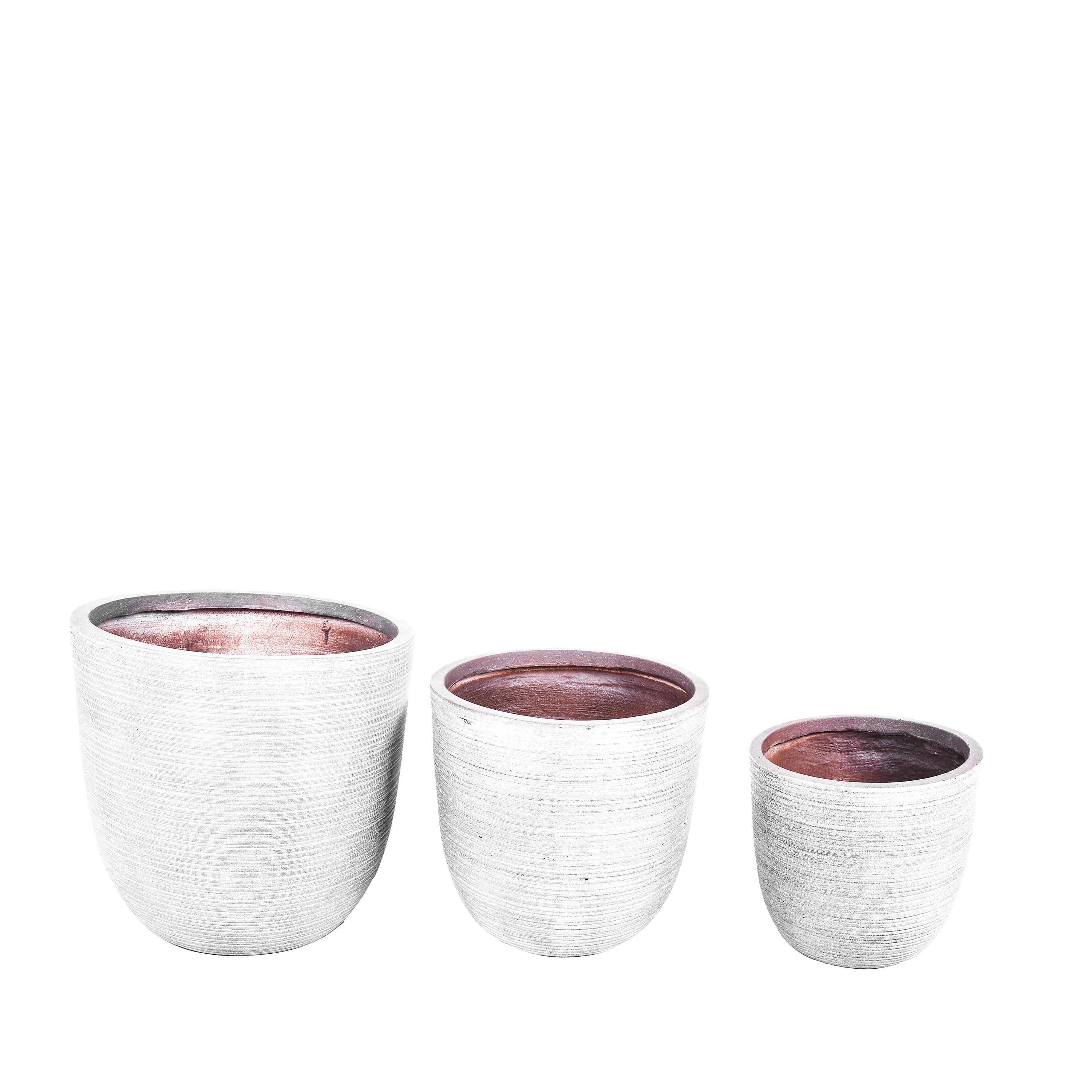 SET/3 CACHEPOT D.42XH41 CM STRIPE