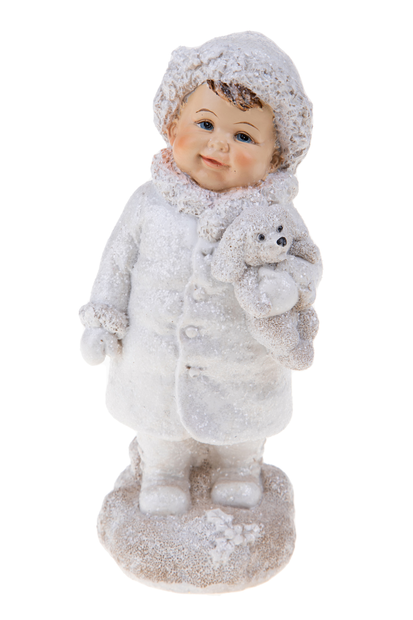 CHRISTMAS ITEMS, Angels, children and resin subjects, BAMBINO 19 CM C/ORSETTO
