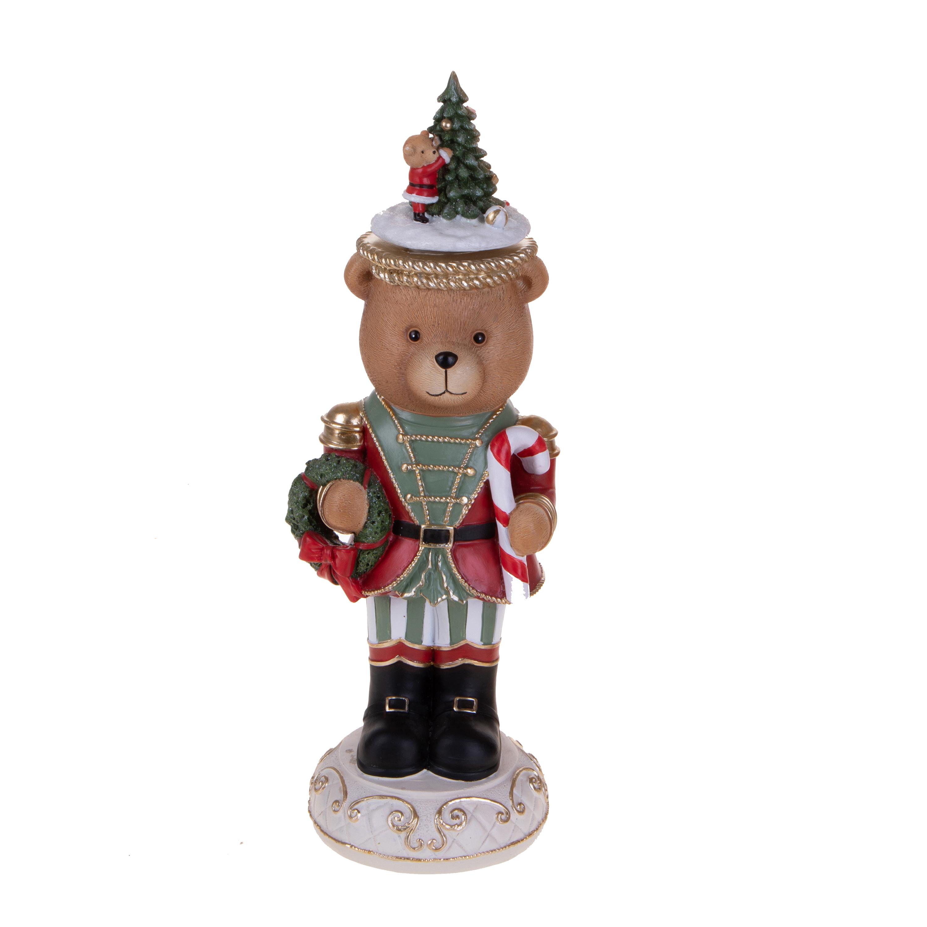 ORSO H.37CM C/CAPPELLO ALBERO RUOT E MUS