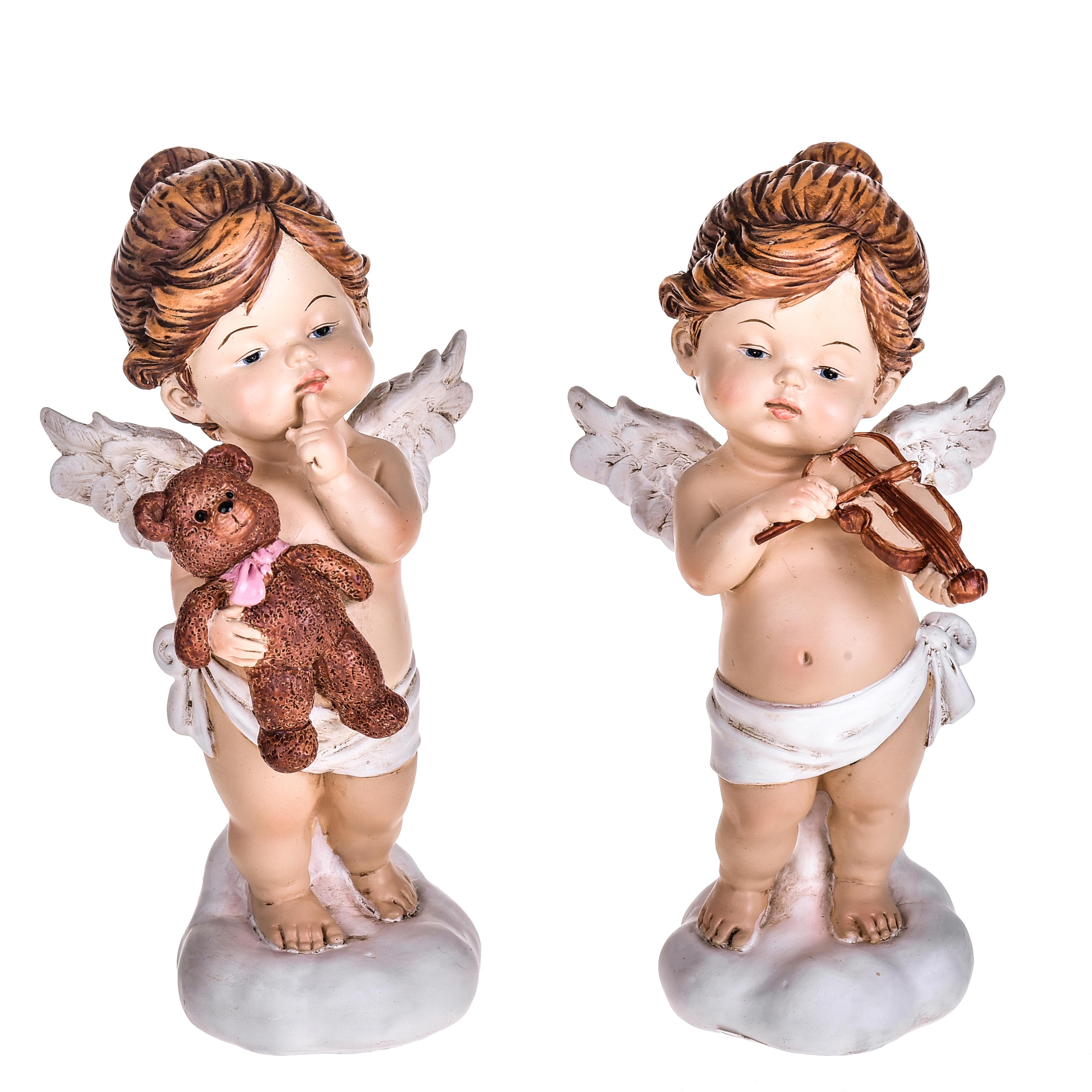 SET/2 ANGELI H.14,5 CM C/DECORO