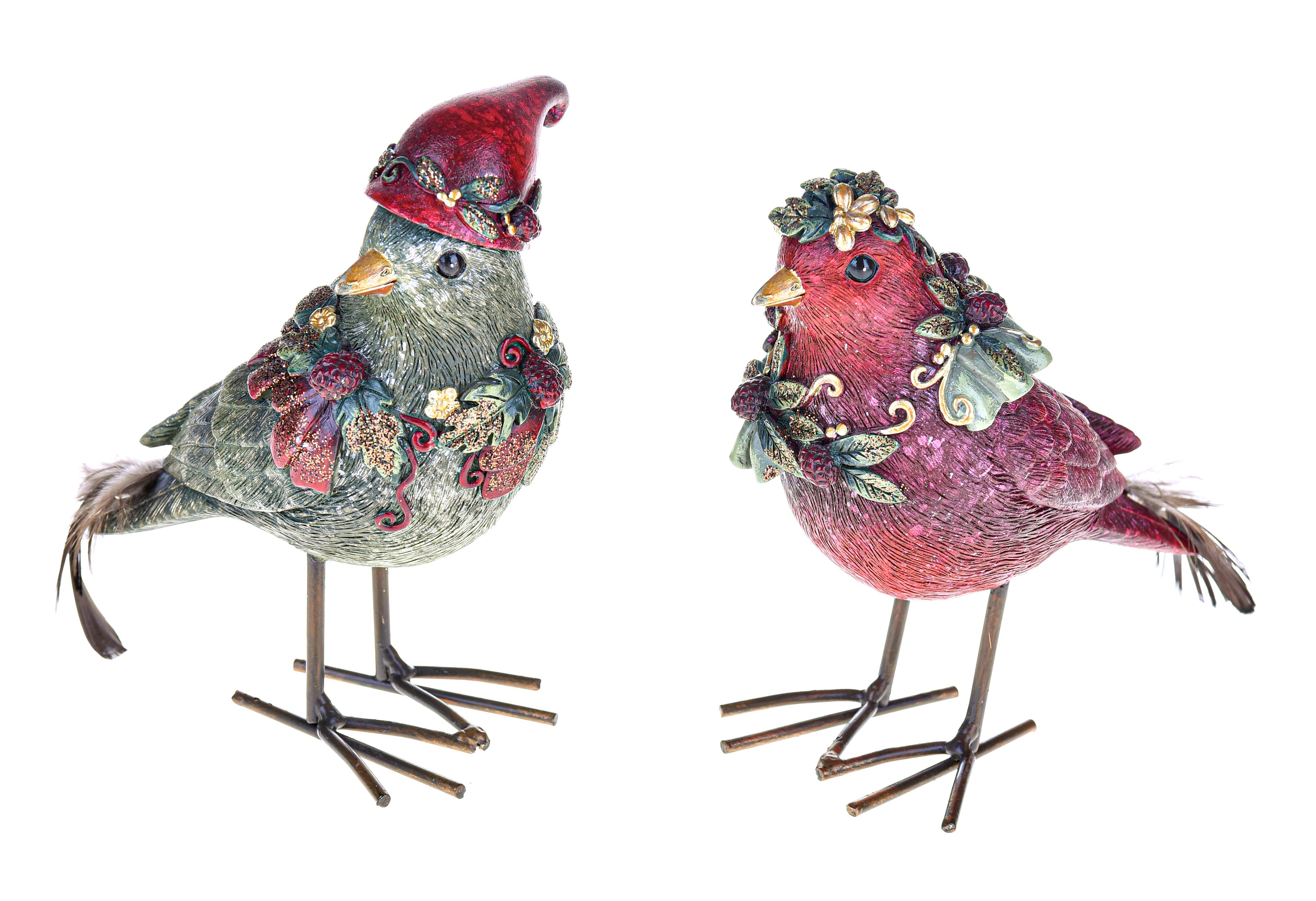 SET/2 PASSEROTTI H.12,5 CM NATALIZI