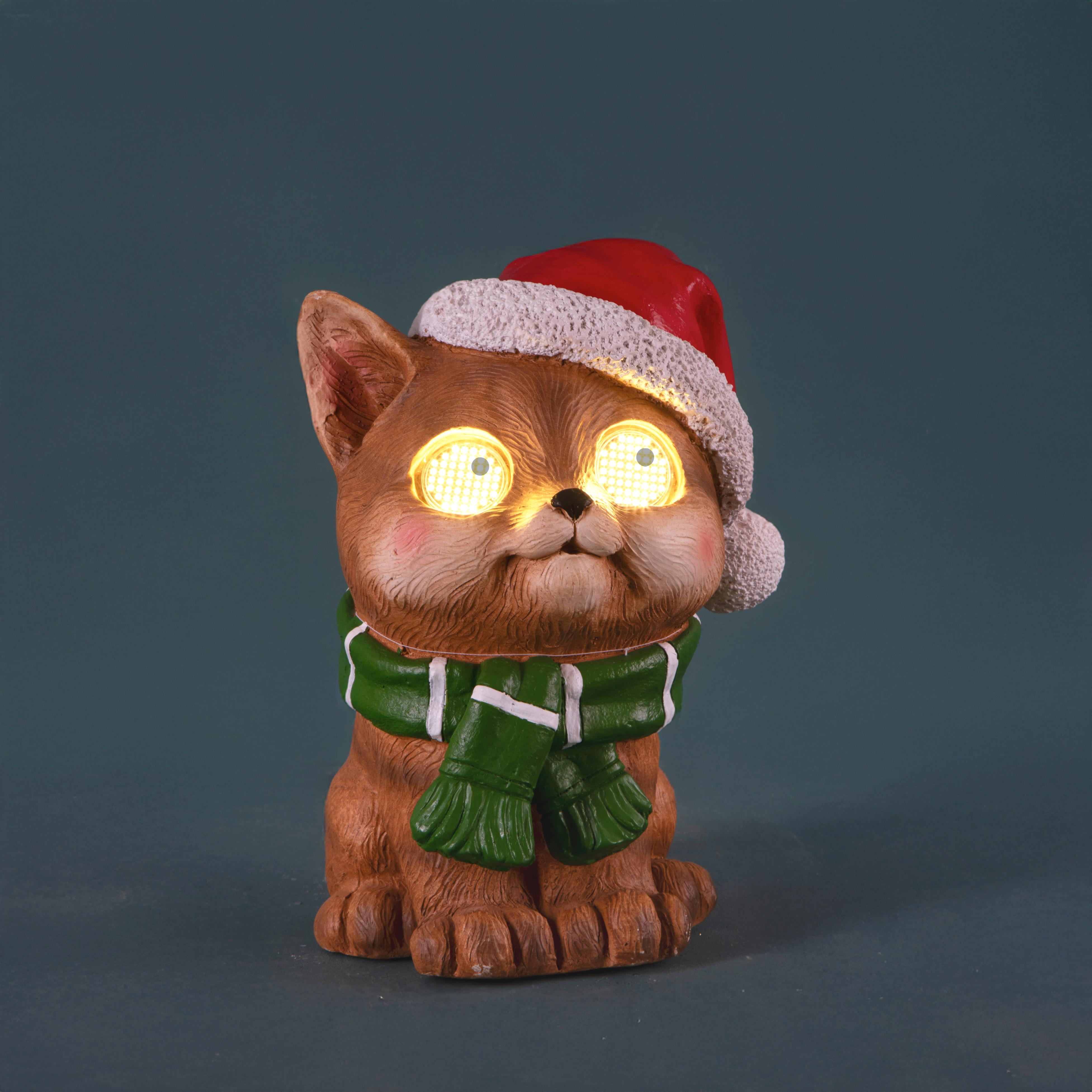 GATTO 31 CM C/OCCHIONI LED WARM EH