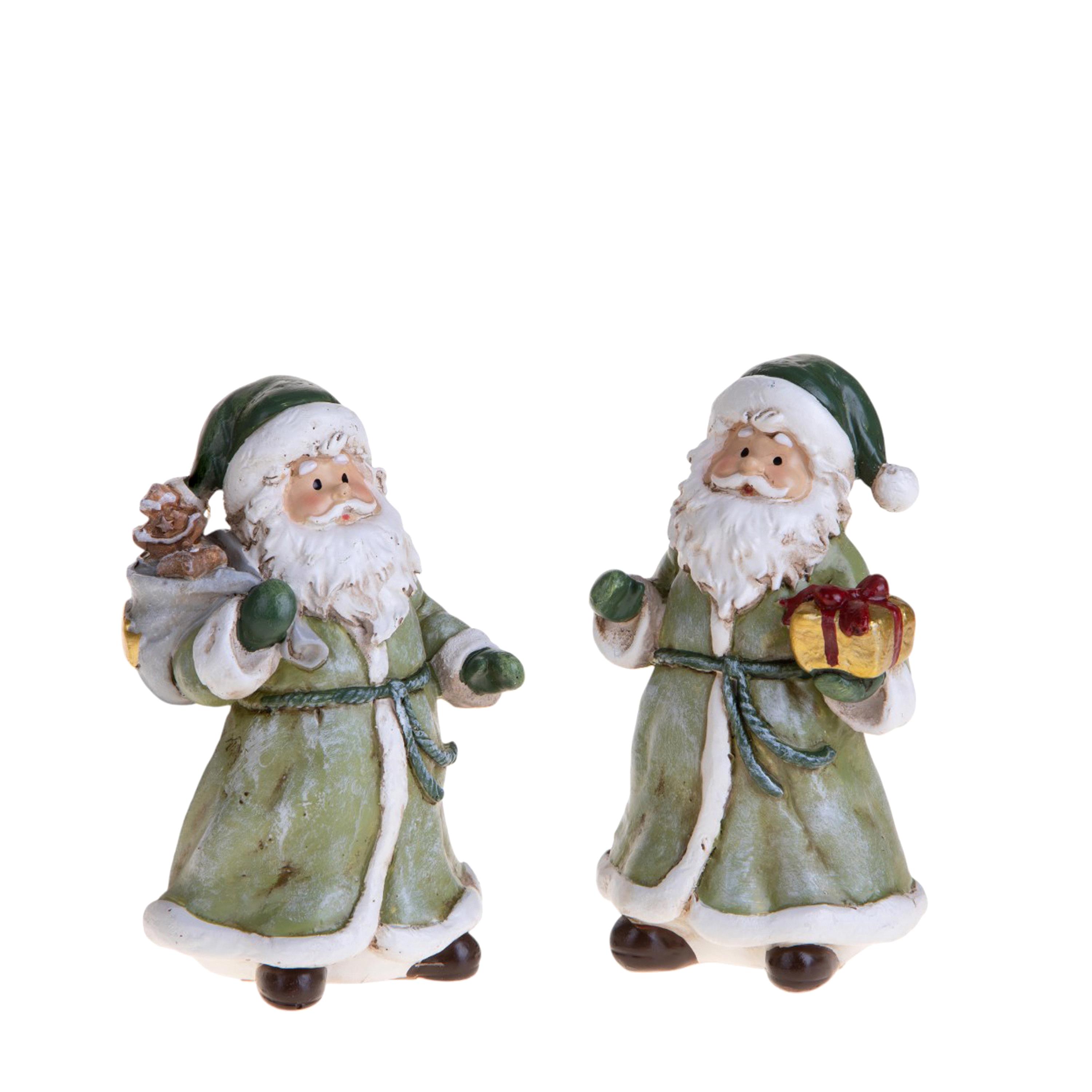 SET/2 BABBO NATALE H.12.5 CM C/DONI