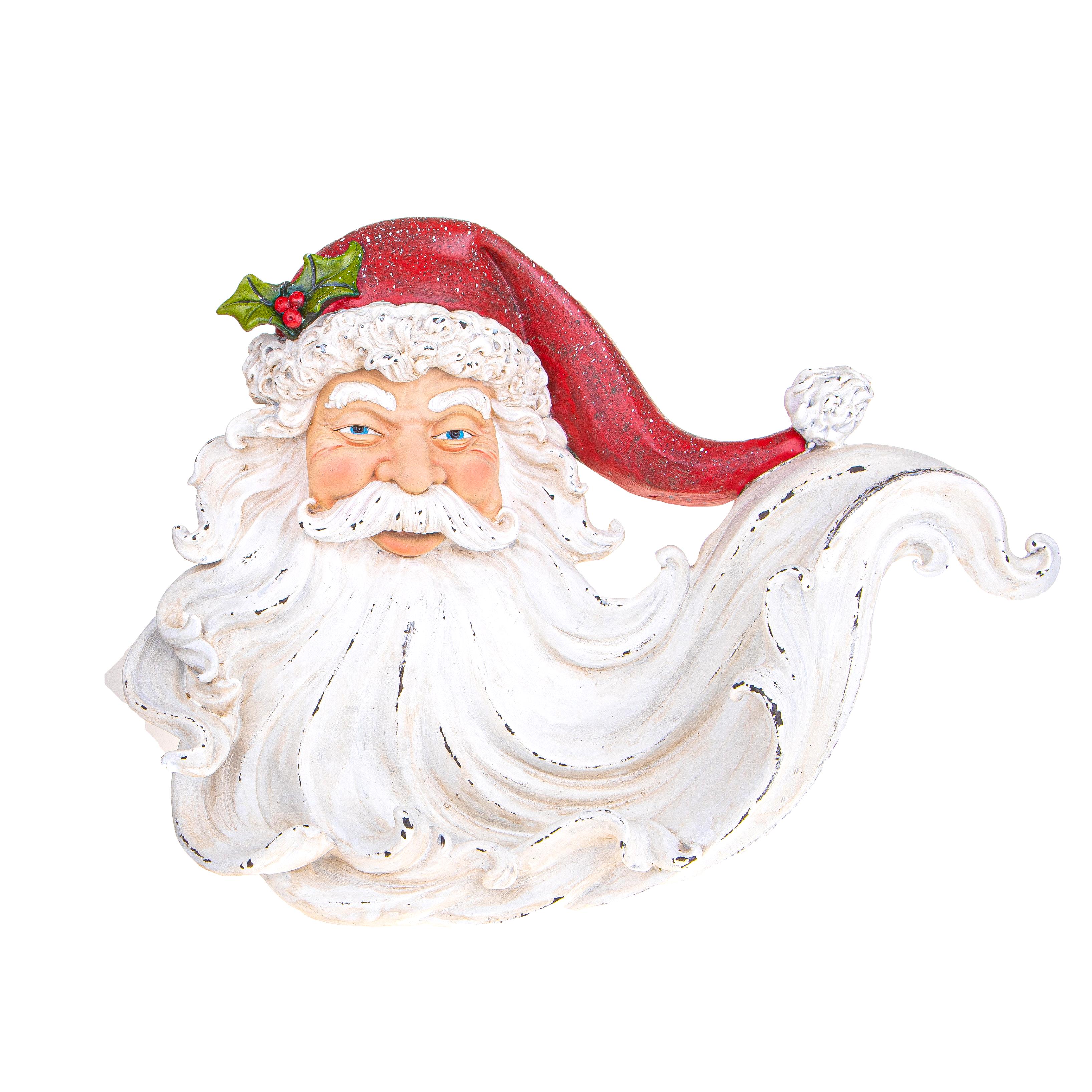 CHRISTMAS ITEMS, SANTA CLAUS RESIN, iron.ceramic, FACCIA 45 CM BABBO DA APPOG.