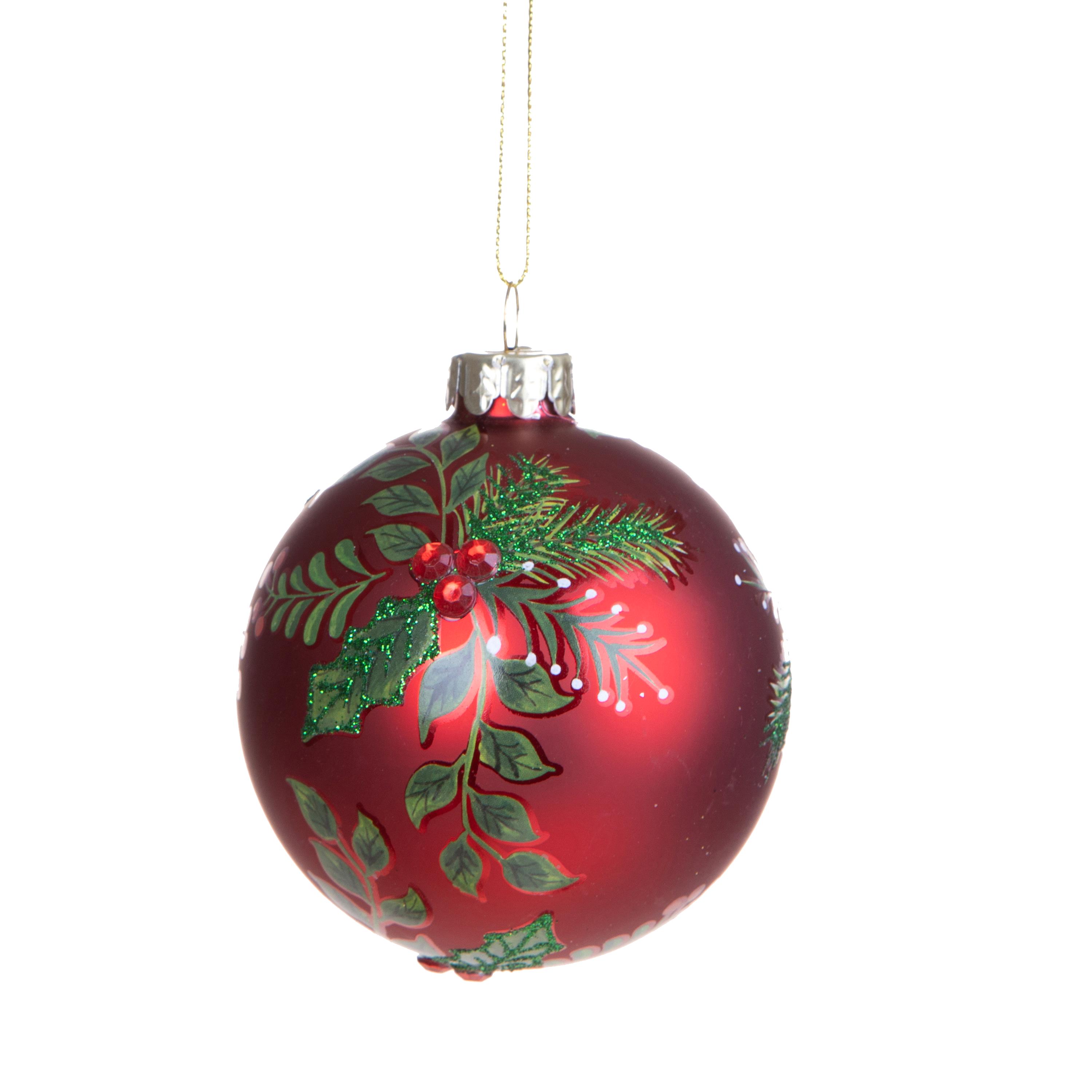 SFERA D.8 CM C/AGRIFOGLIO E STRASS