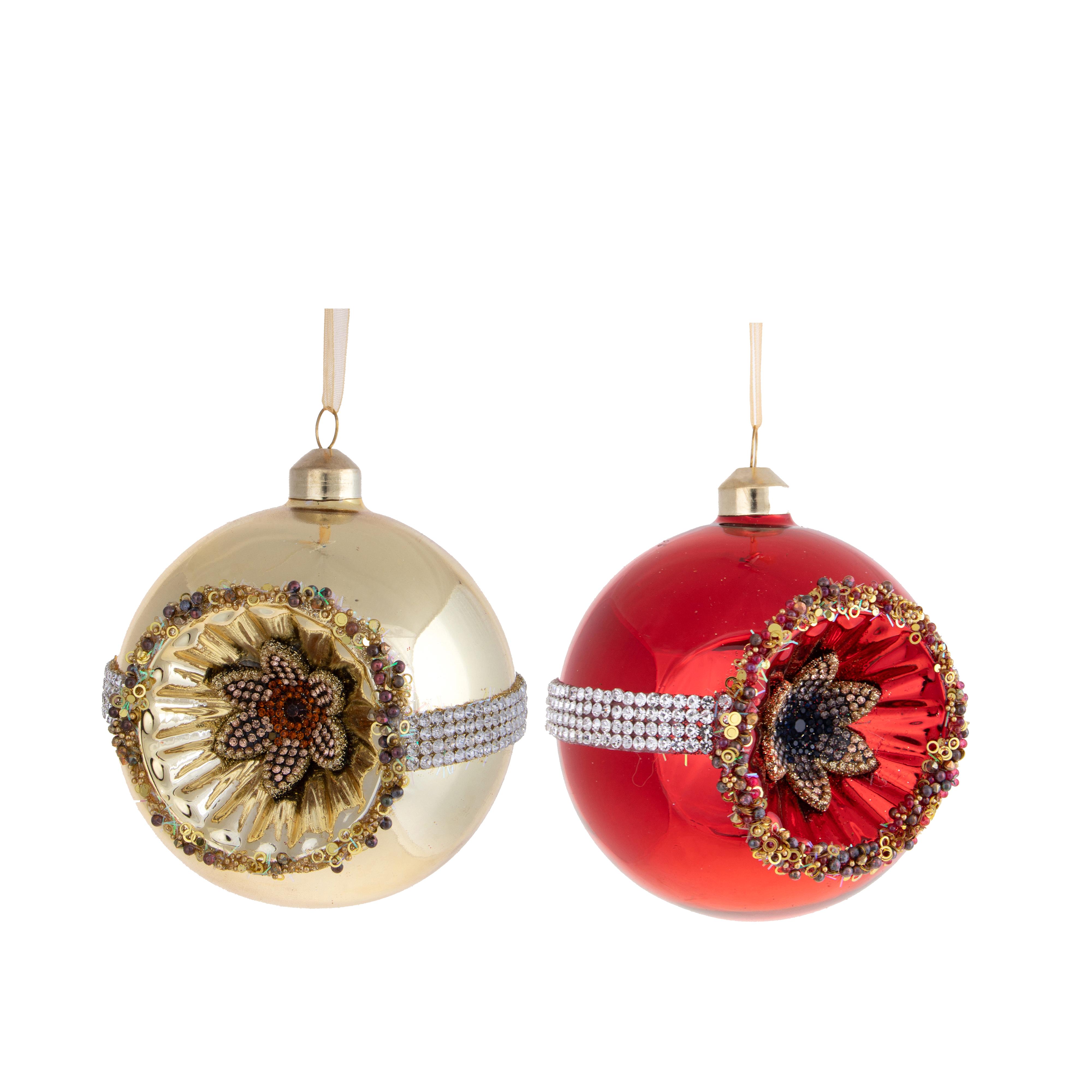 SFERA D.10 CM C/STRASS E FIORE