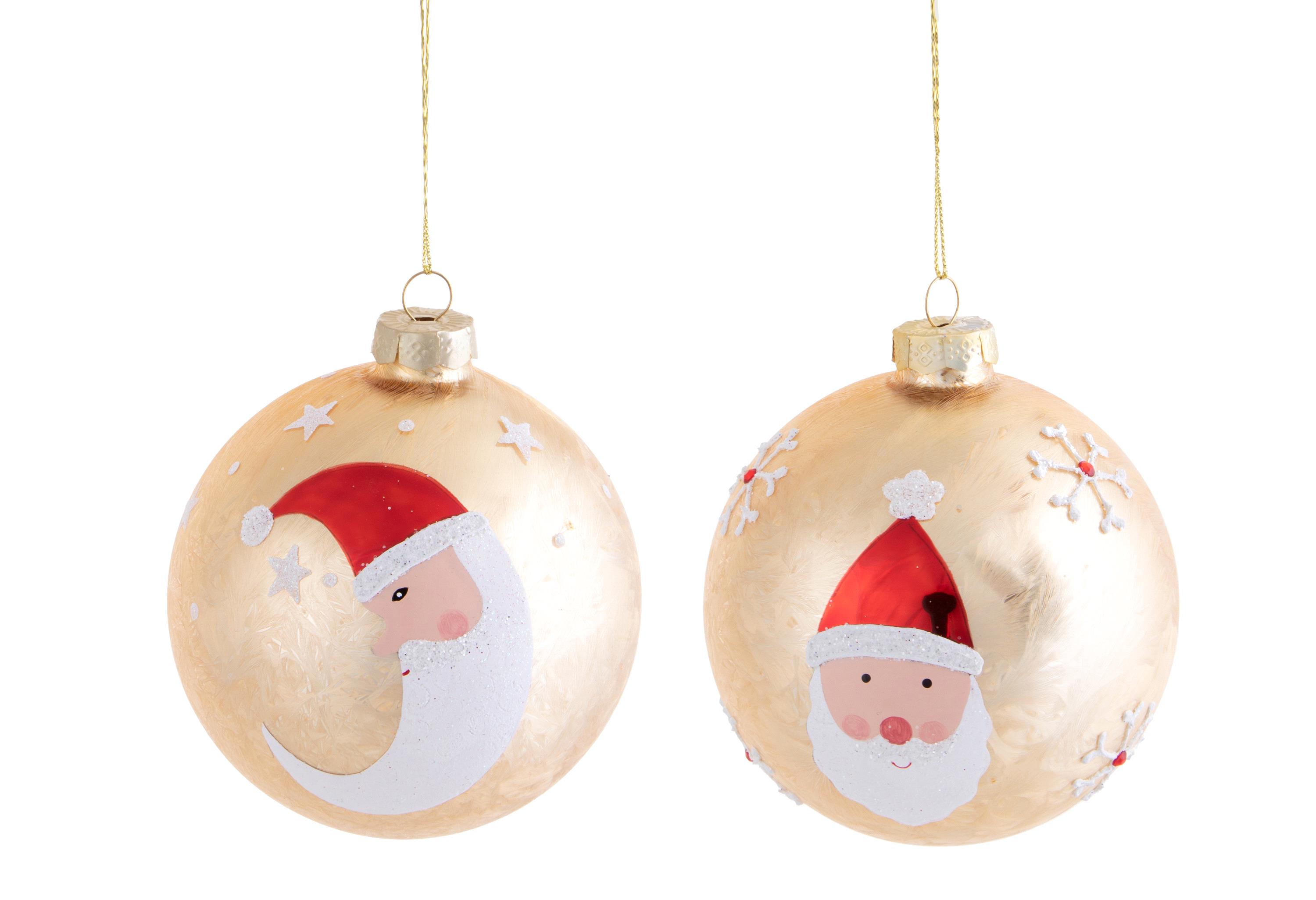 SFERA D.10 CM C/BABBO NATALE