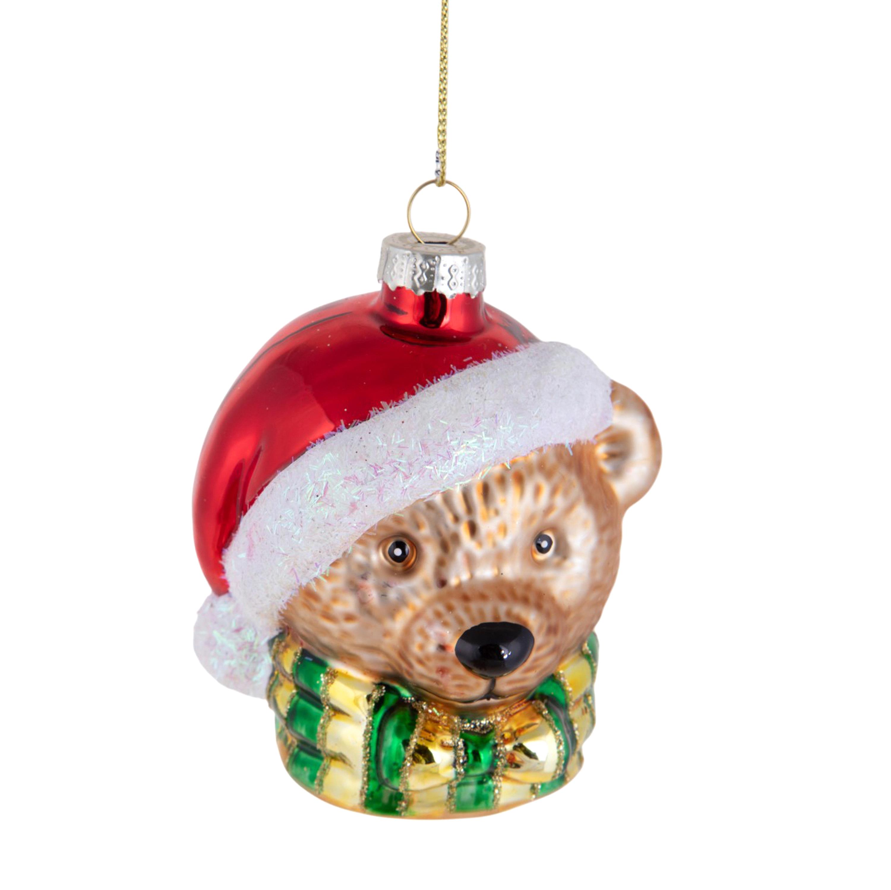 DEC.ORSETTO H.8,7 CM C/CAPPELLO NATALE