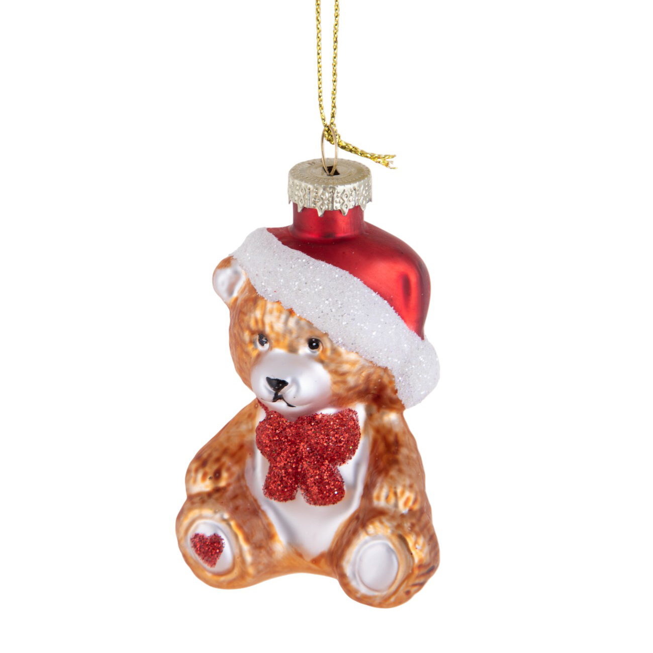 DEC.ORSETTO H.8,6 CM C/FIOCCO NATALE