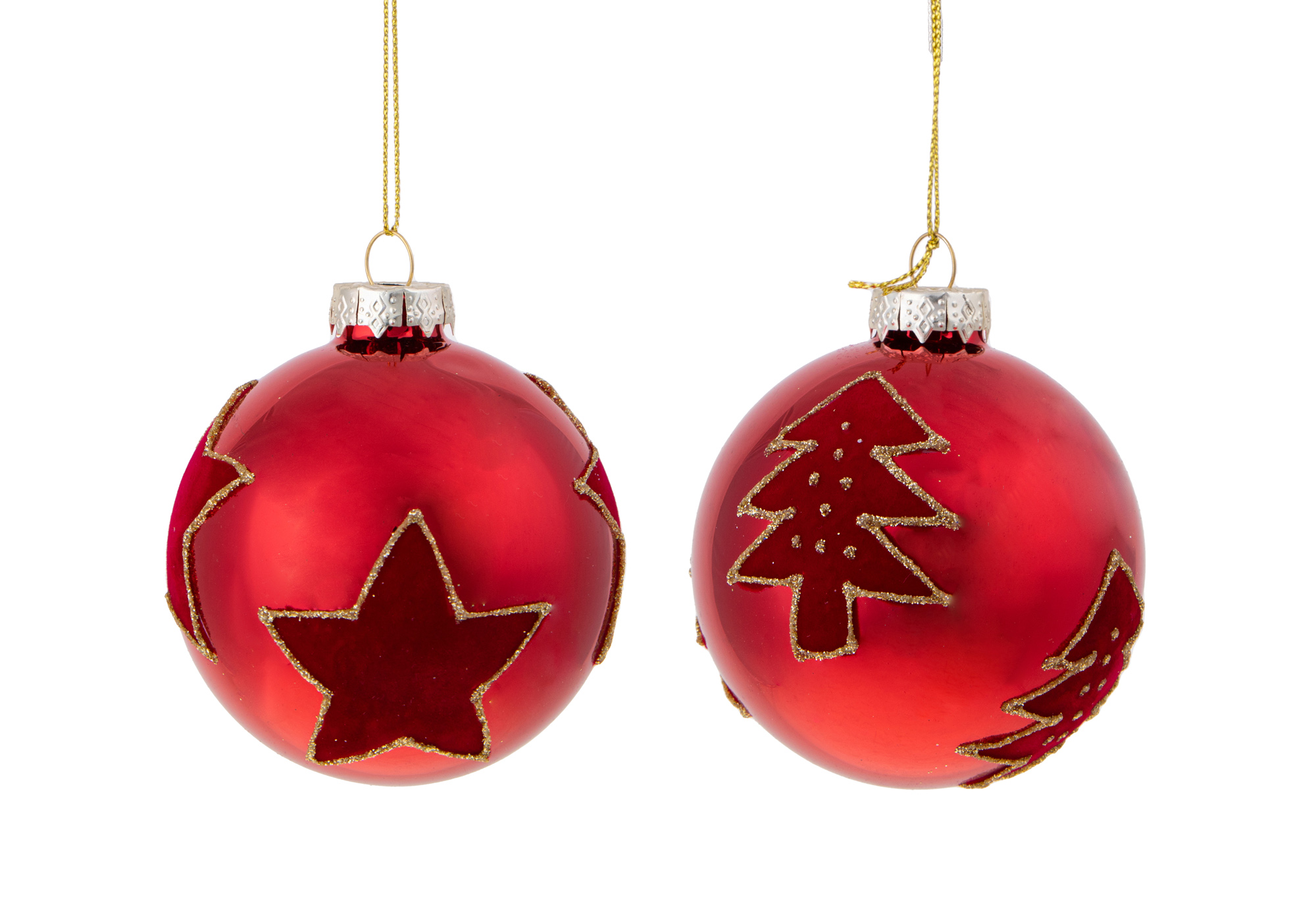 CHRISTMAS ITEMS, HANGING glass balls n DECORATION, SFERA C/DISEGNO D.8 CM