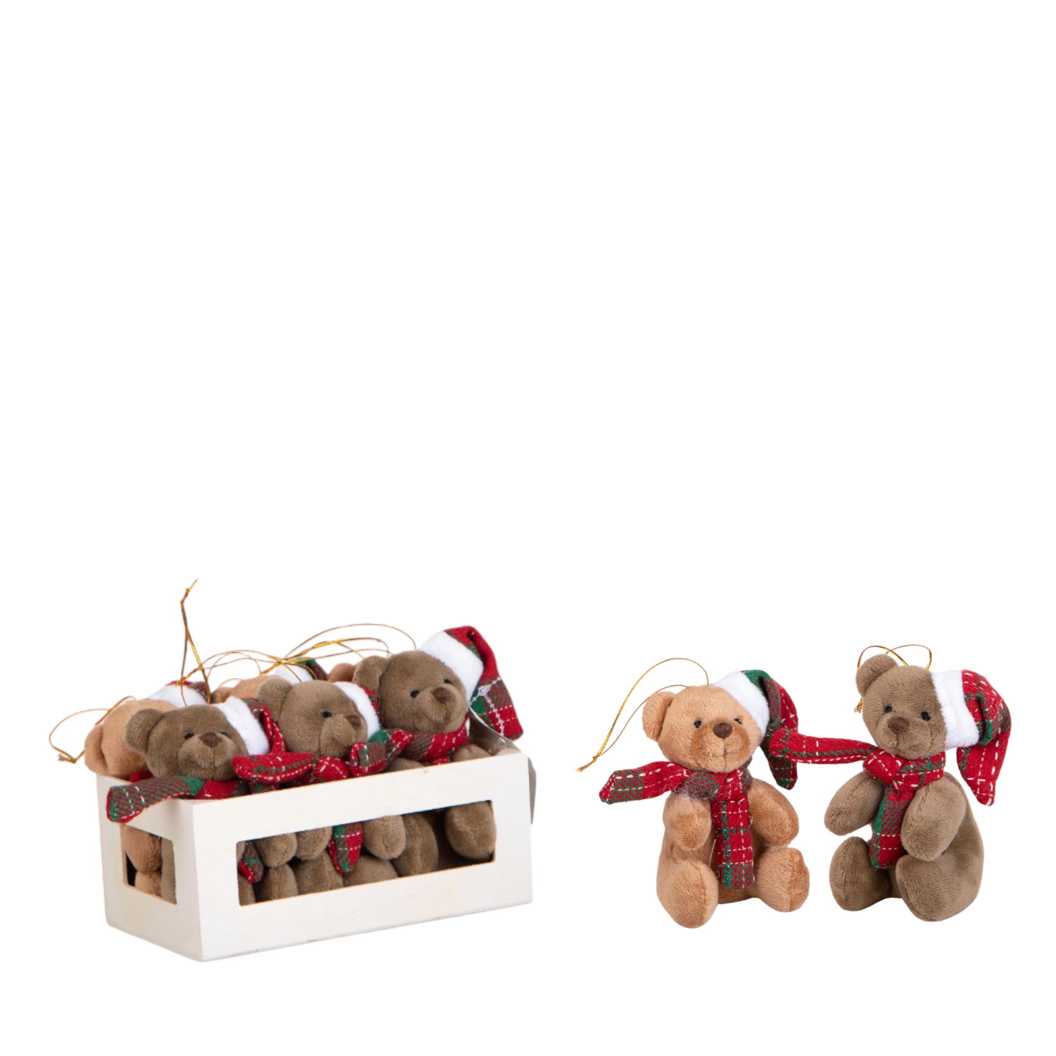 ORSEDTTO 6 PCS C/SCIARPA H.10 CM IN BOX