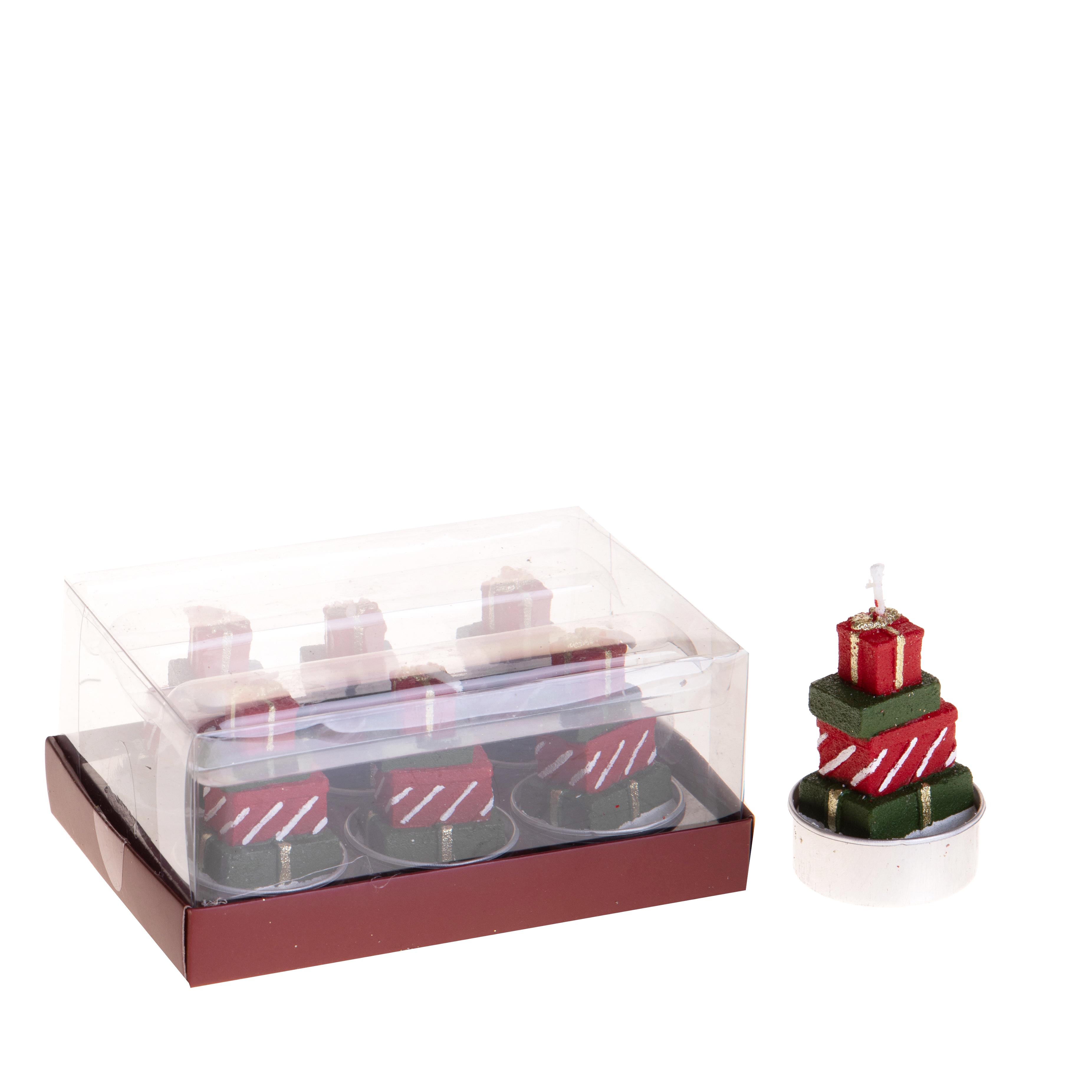 TEALIGHT 6 PZ PACCHI DONO H.6,5 CM