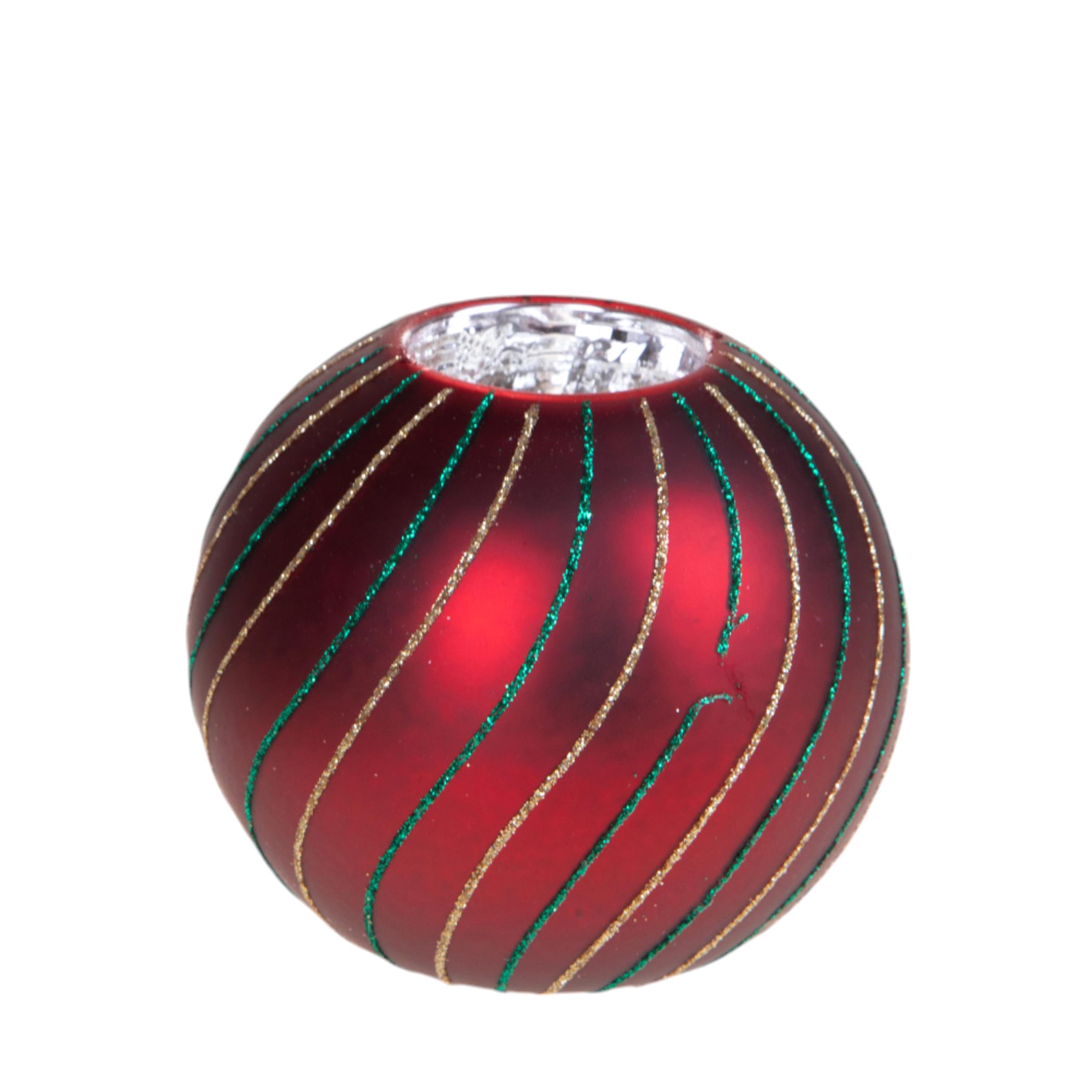 P/TEALIGHT 10 CM SFERA NATALE