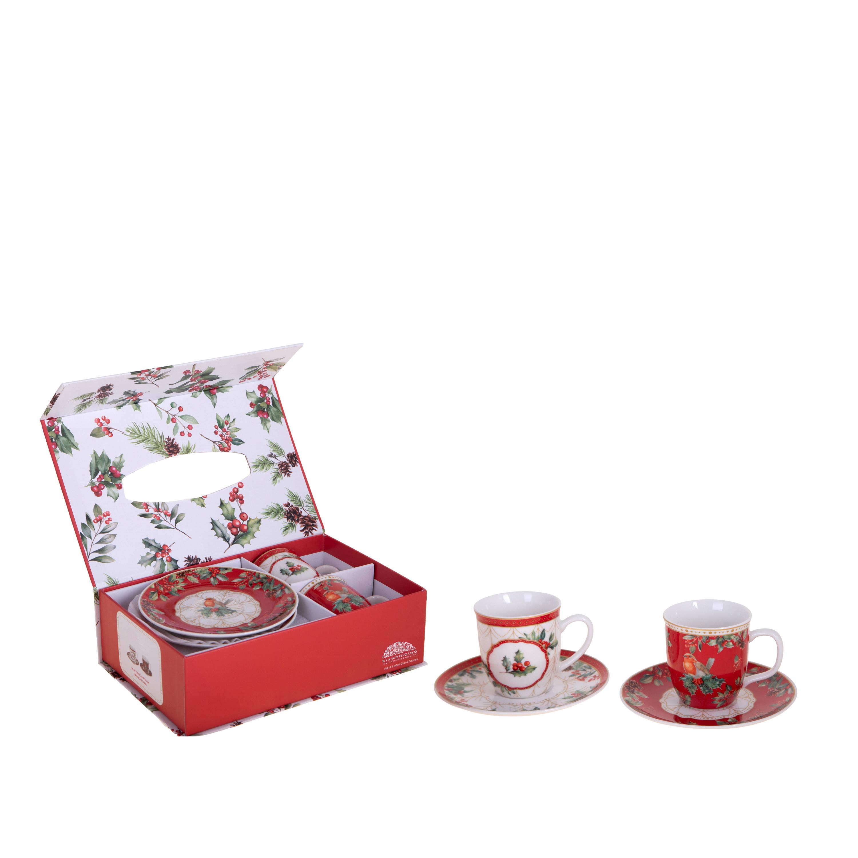 SET/2 TAZZE/PIATTI H.6.9 CM C/GIFT BOX