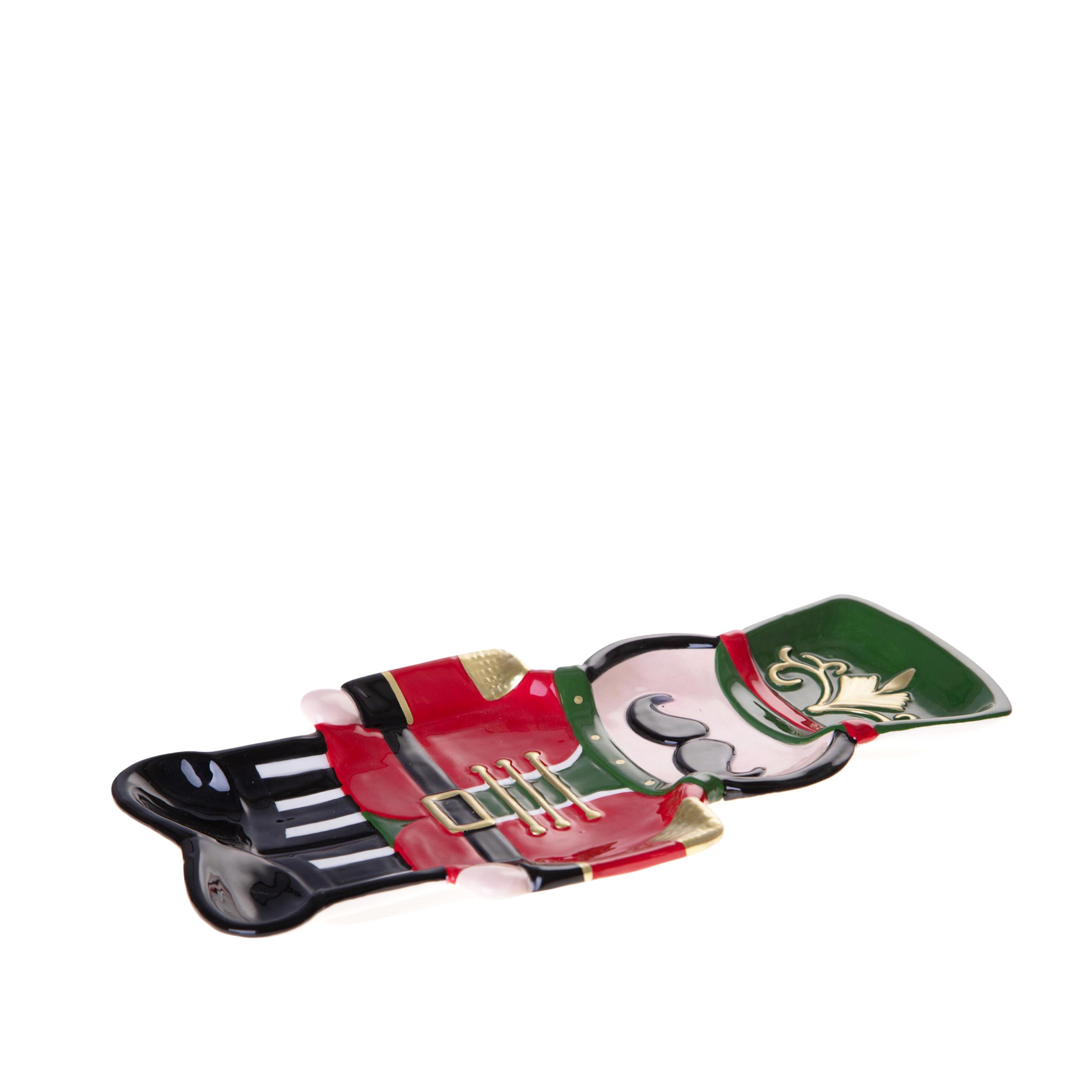 Articles de Noël, Cheramiques, verre conteneur, VASSOIO 20XH.36,5 CM SCHIACCIANOCI