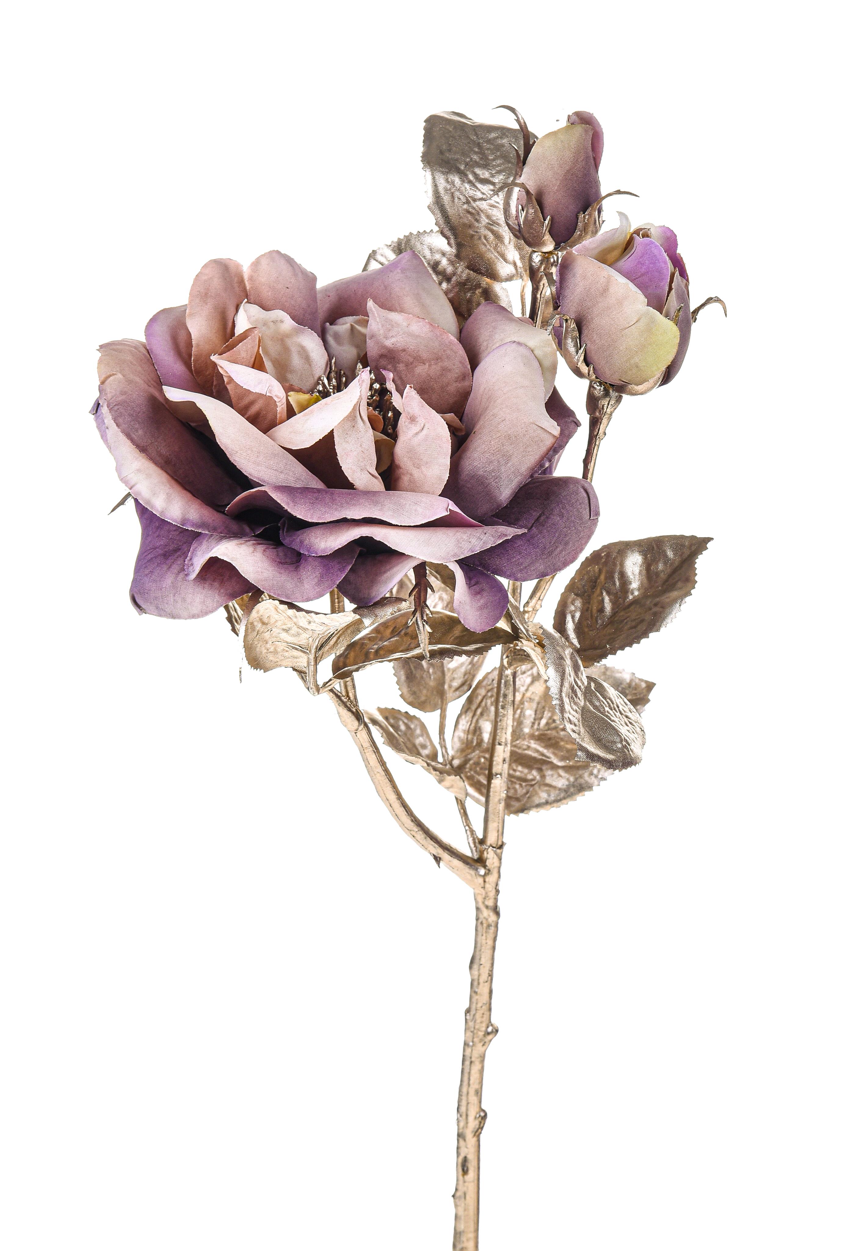 ROSA INGLESE C/GLITTER 48 CM