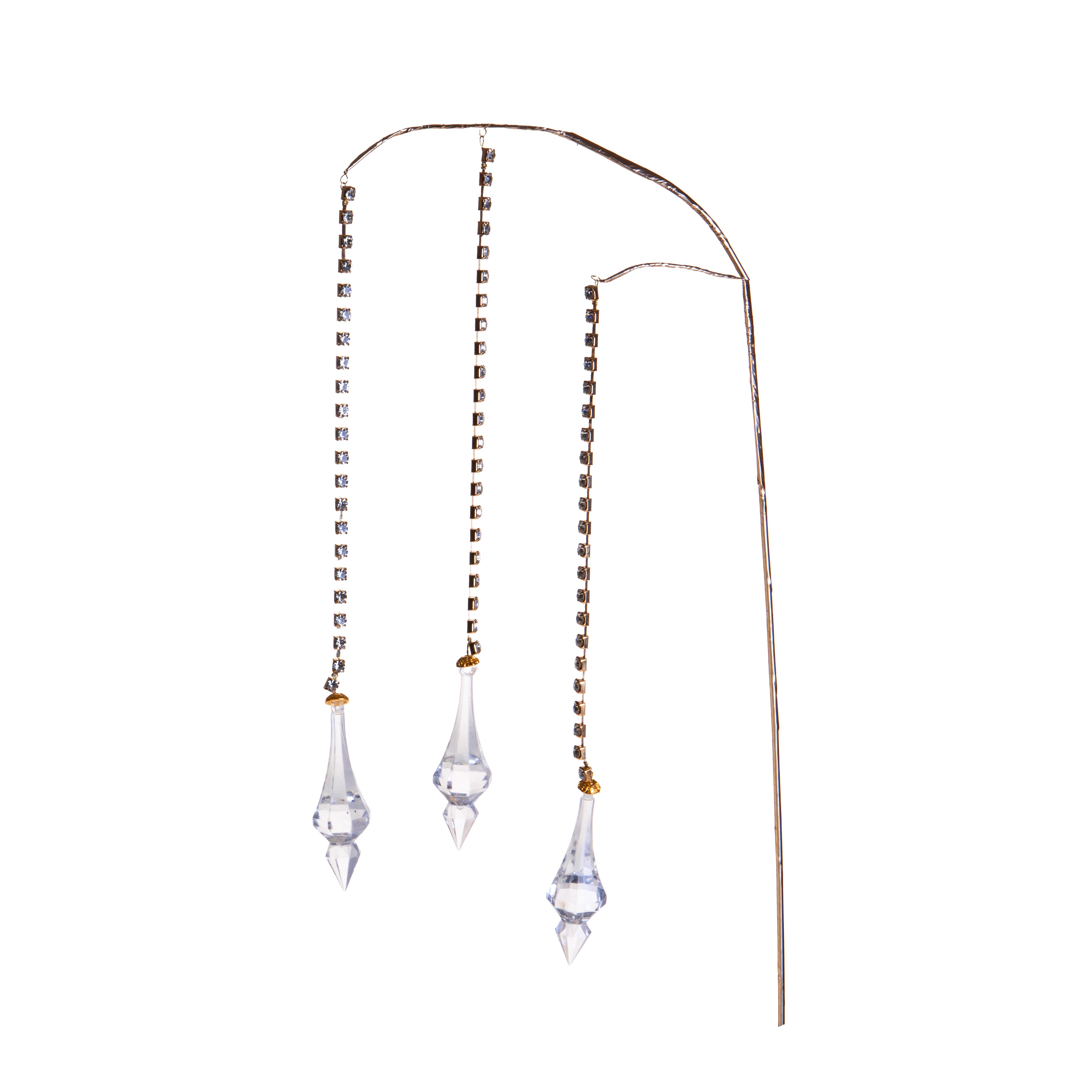 RAMO H.88 CM GIOIELLO C/3 PENDENTI