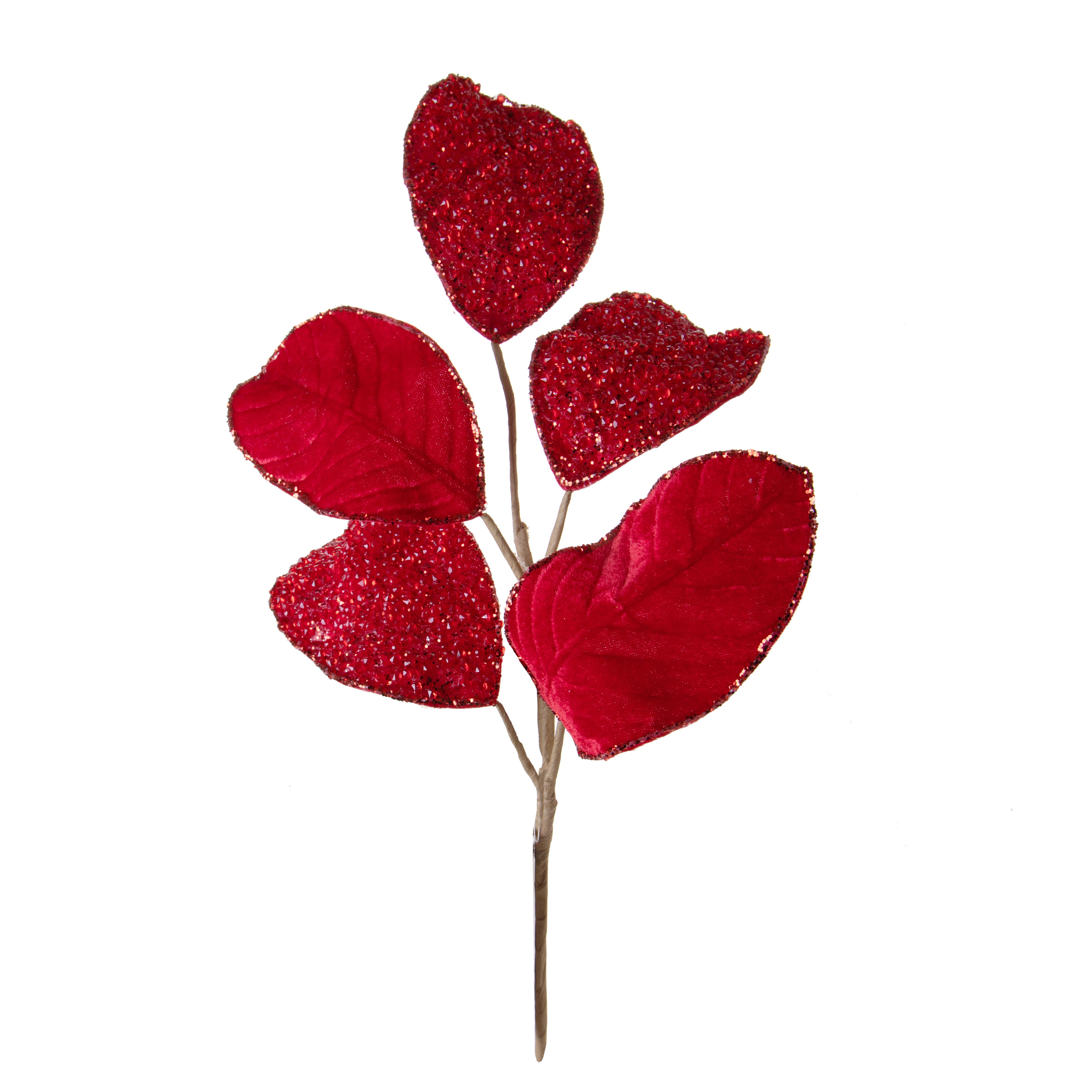 Articles de Noël, Feuilles, ILEX et houx, RAMO H.63 CM MAGNOLIA C/CRISTALLI E GLIT