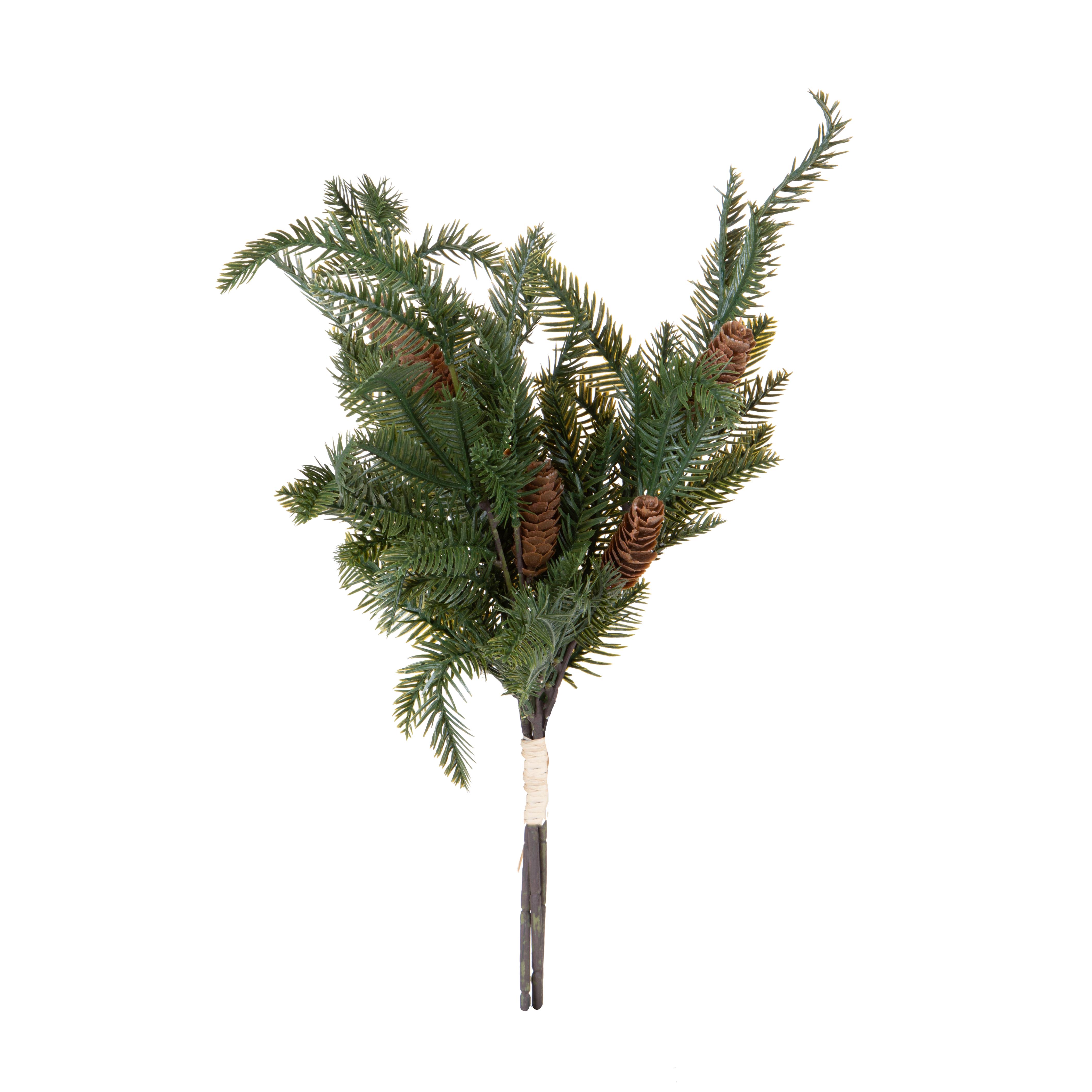 CHRISTMAS ITEMS, PINE BRANCHES, RAMO H.54 CM ABETE X3 C/PIGNE